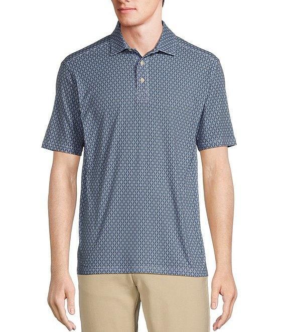 Rowm Rec + Relax Short Sleeve Geometric Print Polo Shirt Product Image