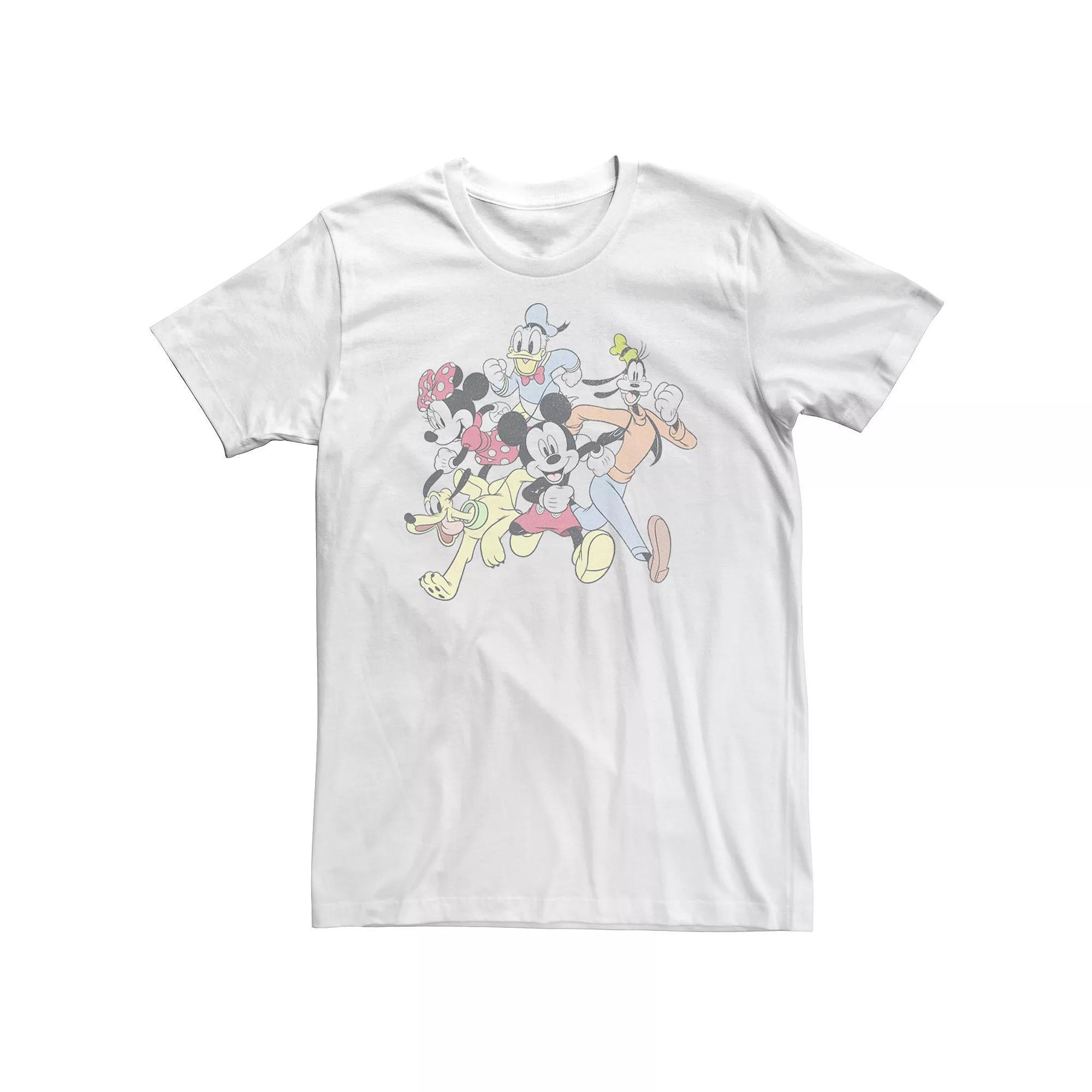 Big & Tall Disney Mickey & Friends Group Shot Running Portrait Tee, Men's,  Product Image