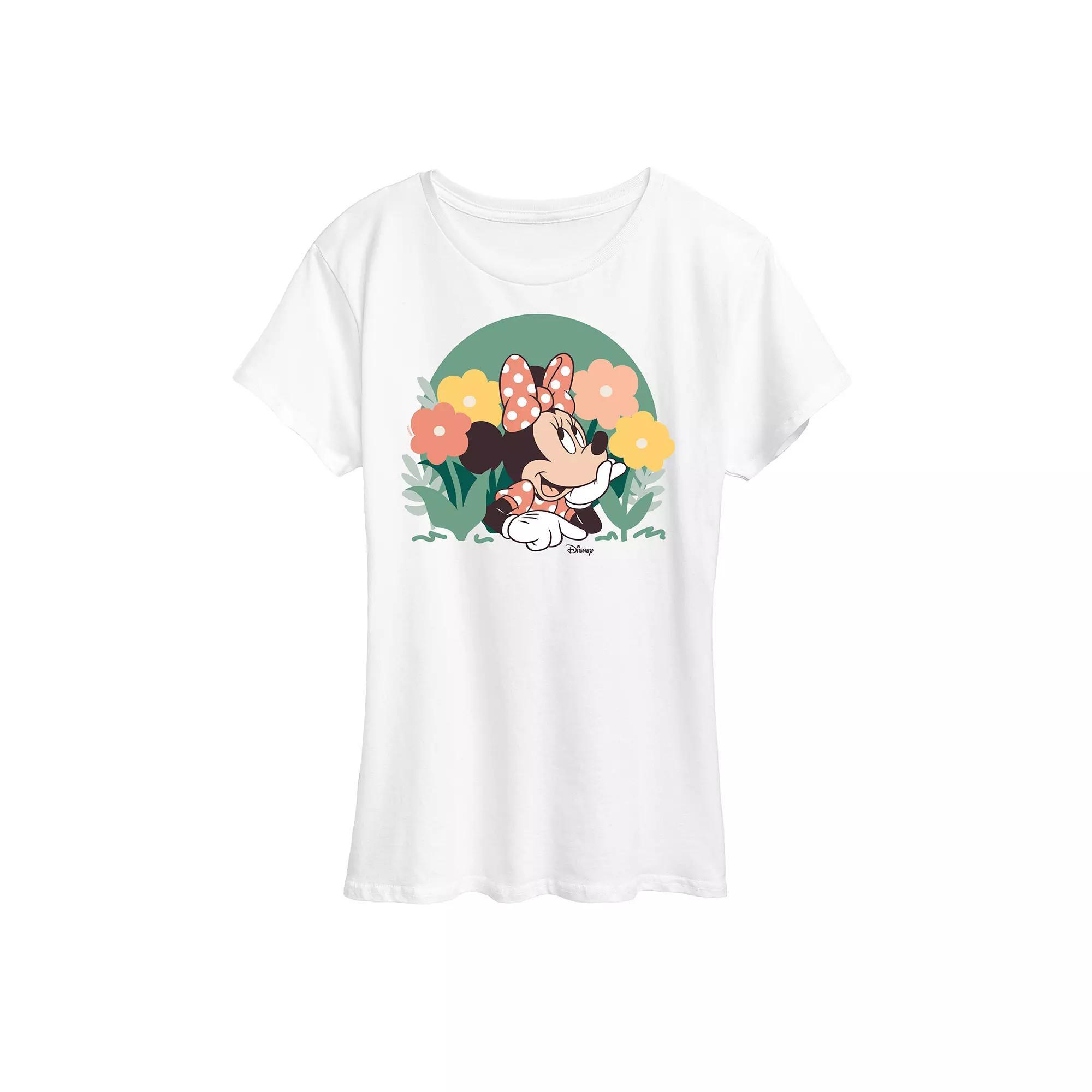 Disney's Minnie Mouse Women's Flowers Graphic Tee,  Product Image
