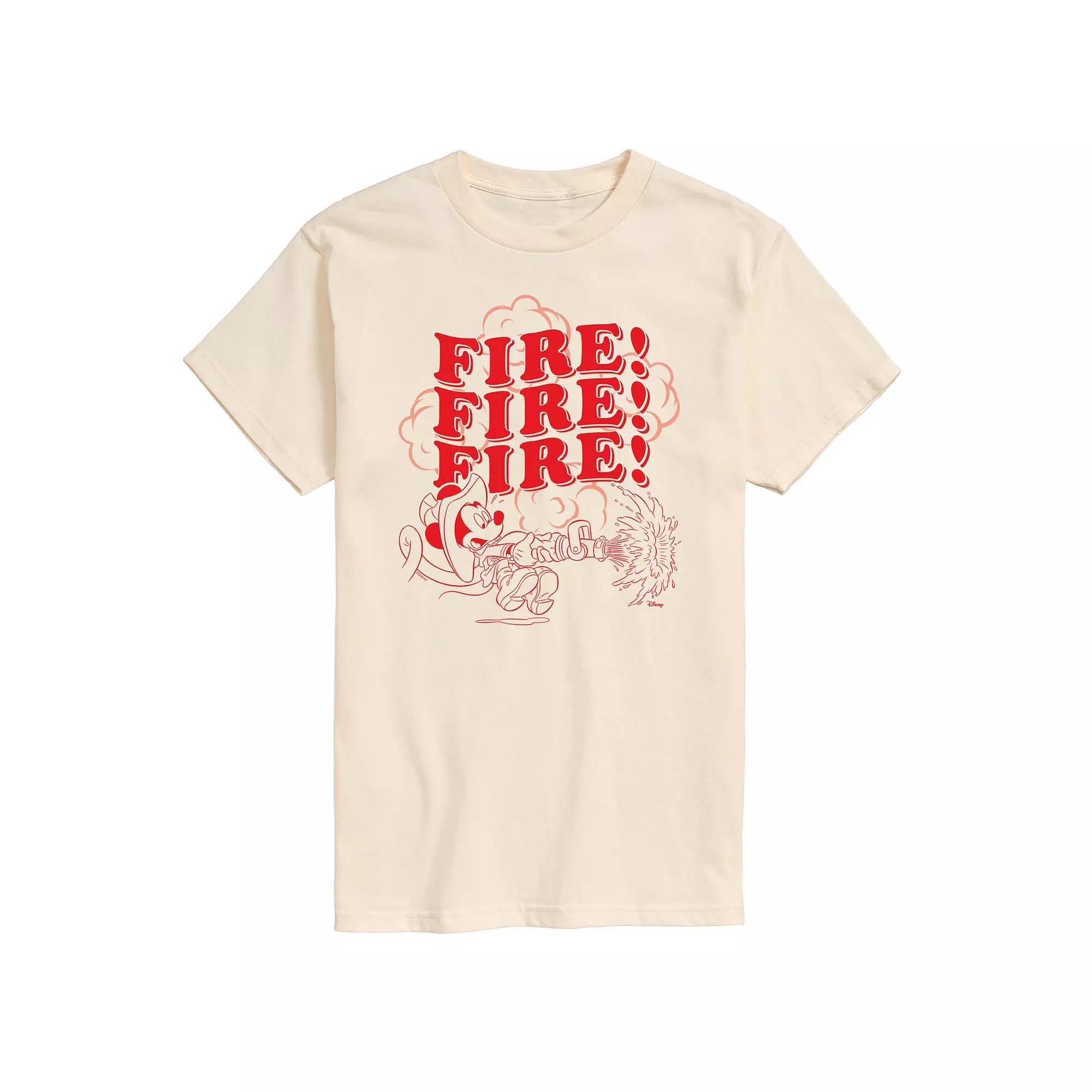 Disney's Mickey Mouse Men's Fire Stacked Mickey Graphic Tee,  Product Image