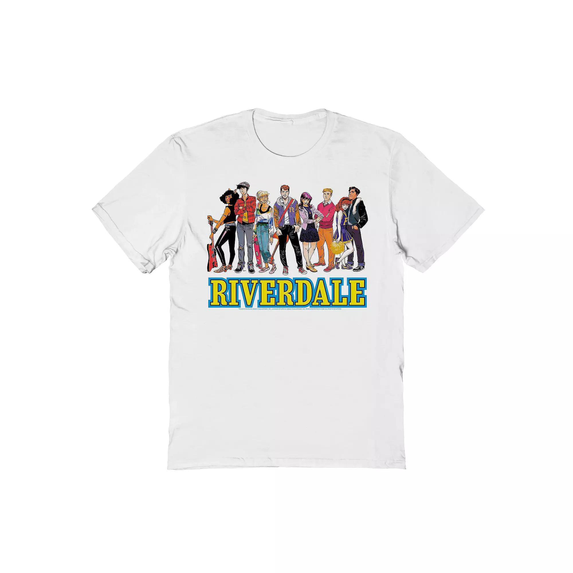 Men's Archie Riverdale Cast Graphic Tee, Size: Large, White Product Image