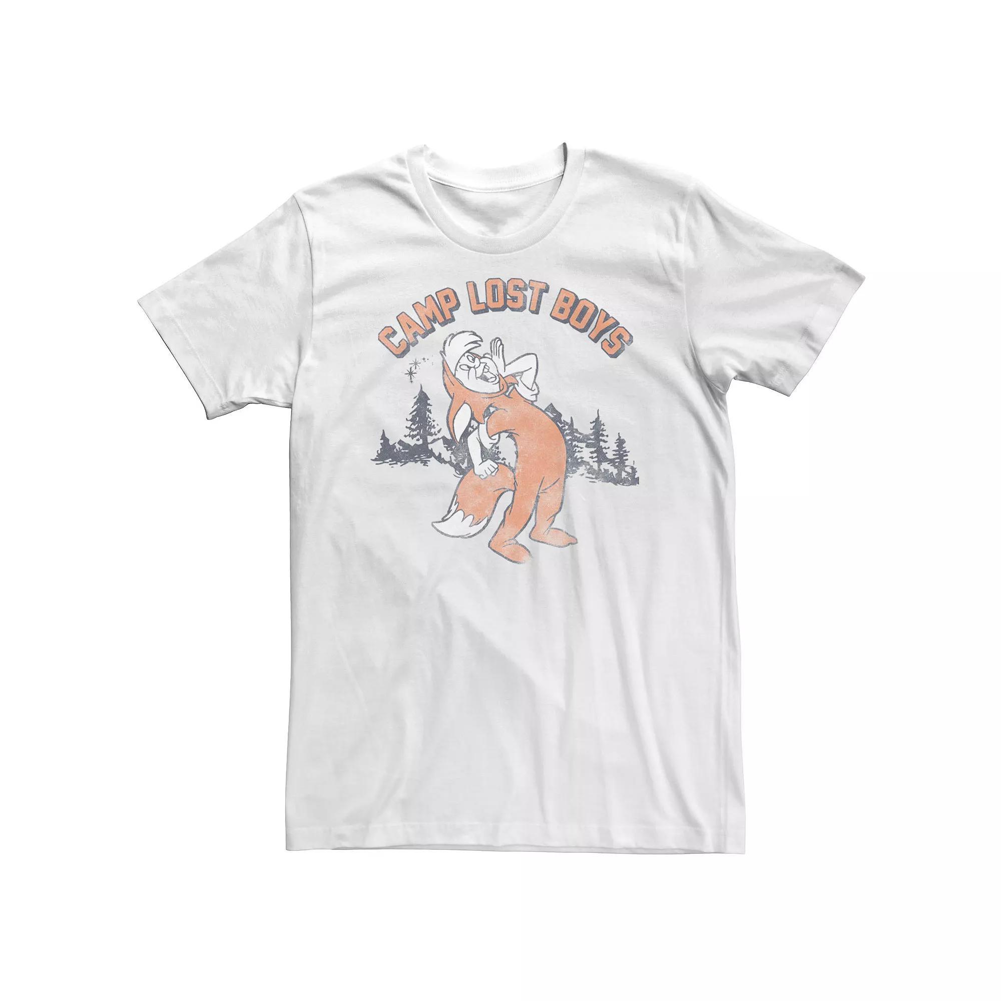 Big & Tall Disney Peter Pan Fox Slightly Camp Lost Boys Tee, Men's, Size: 4XL, White Product Image