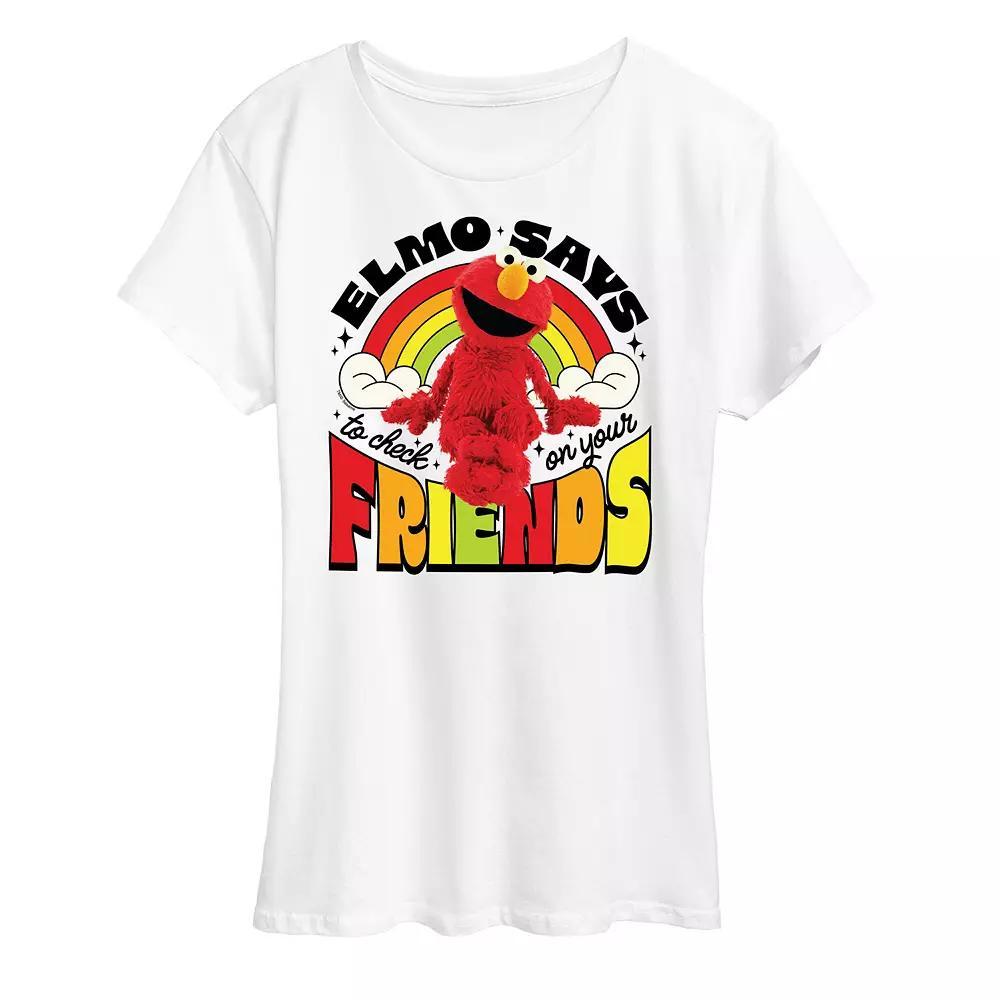 Women's Sesame Street Elmo Check On Friends Graphic Tee,  Product Image