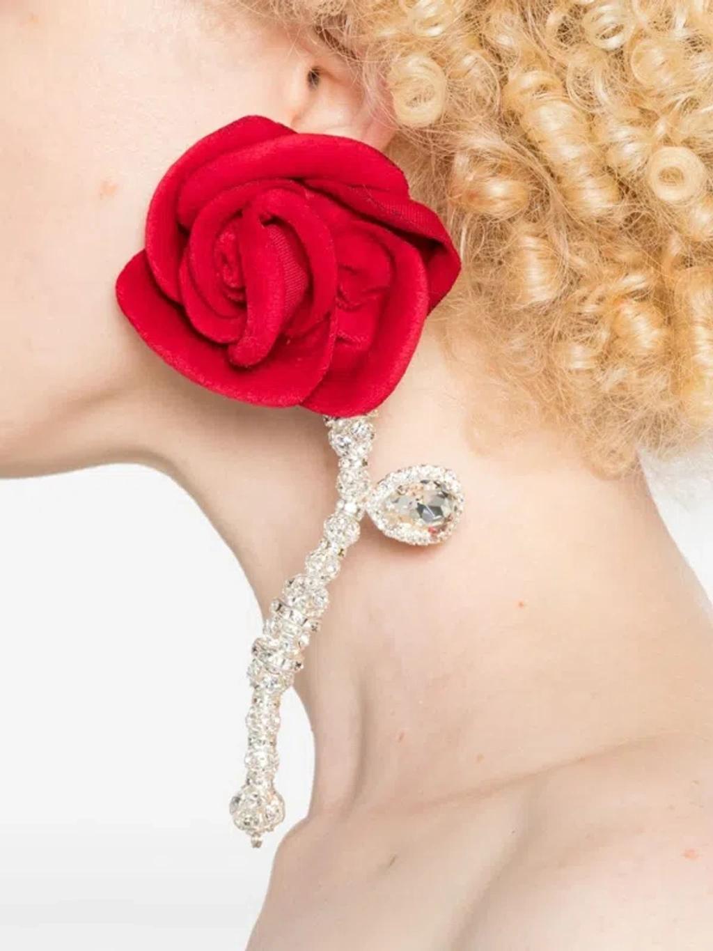 MAGDA BUTRYM Rose Single Earring In Red Product Image