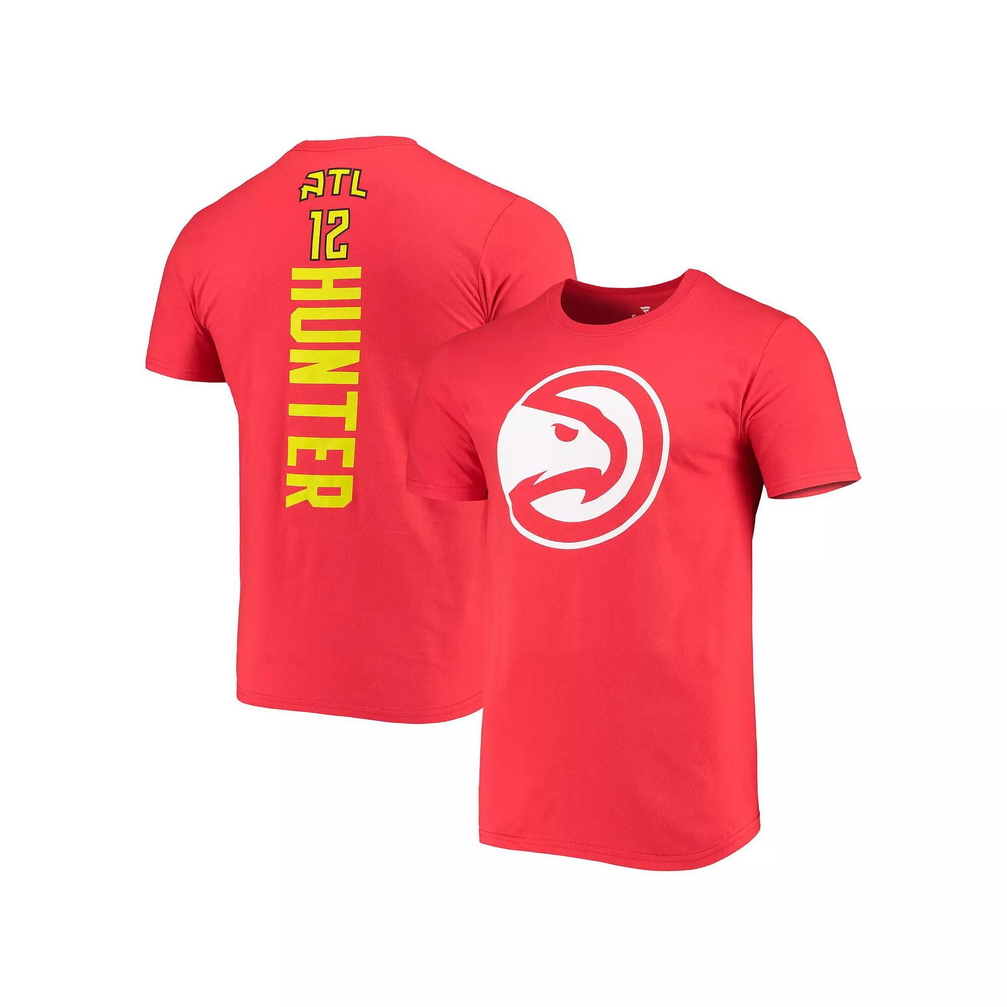 Men's Fanatics Branded De'Andre Hunter Red Atlanta Hawks Playmaker Name & Number Logo T-Shirt,  Product Image
