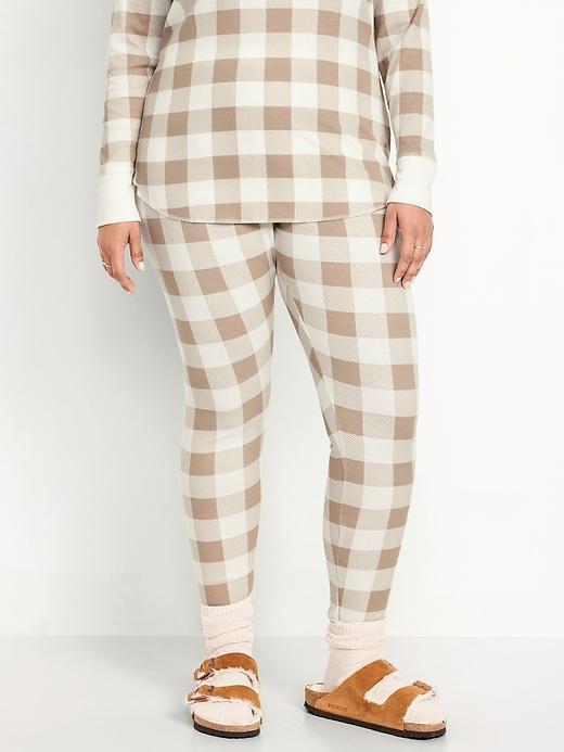 Mid-Rise Flannel Pajama Pants for Women Product Image