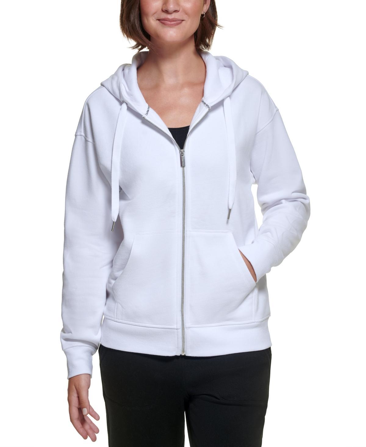 Calvin Klein Performance Womens Fleece Long-Sleeve Zip-Front Hoodie Product Image