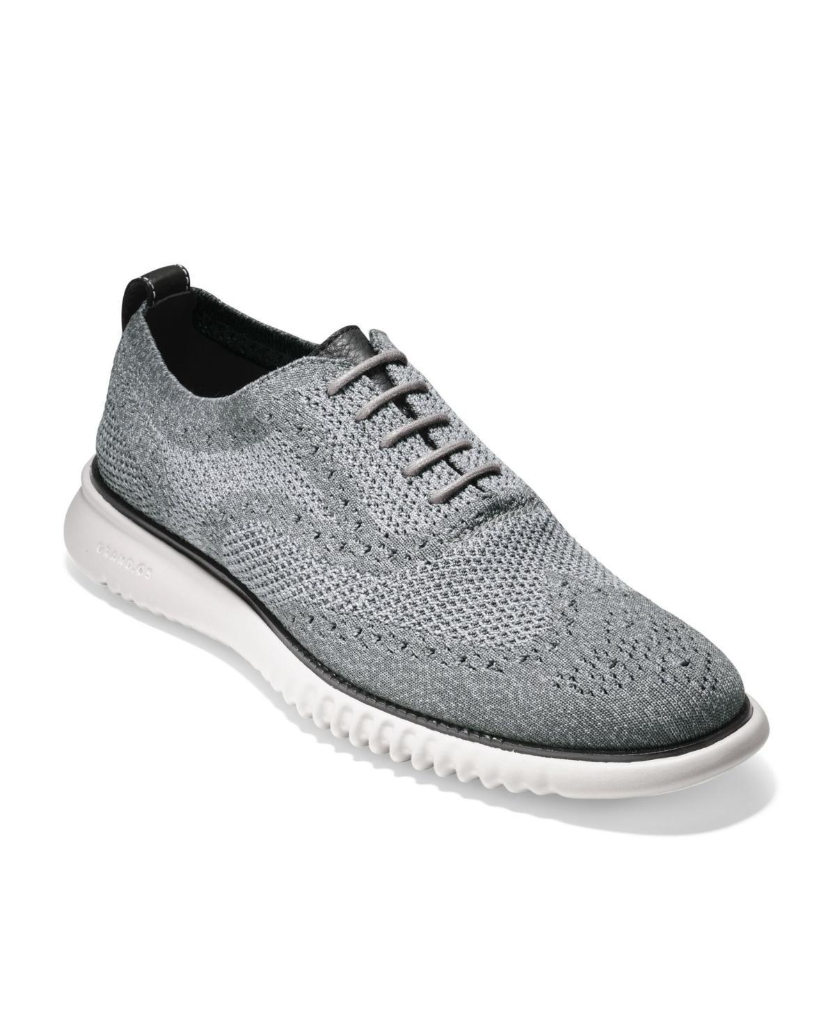 Cole Haan Mens 2.ZERGRAND Wingtip Oxford Shoes - Grey Size 10 Product Image