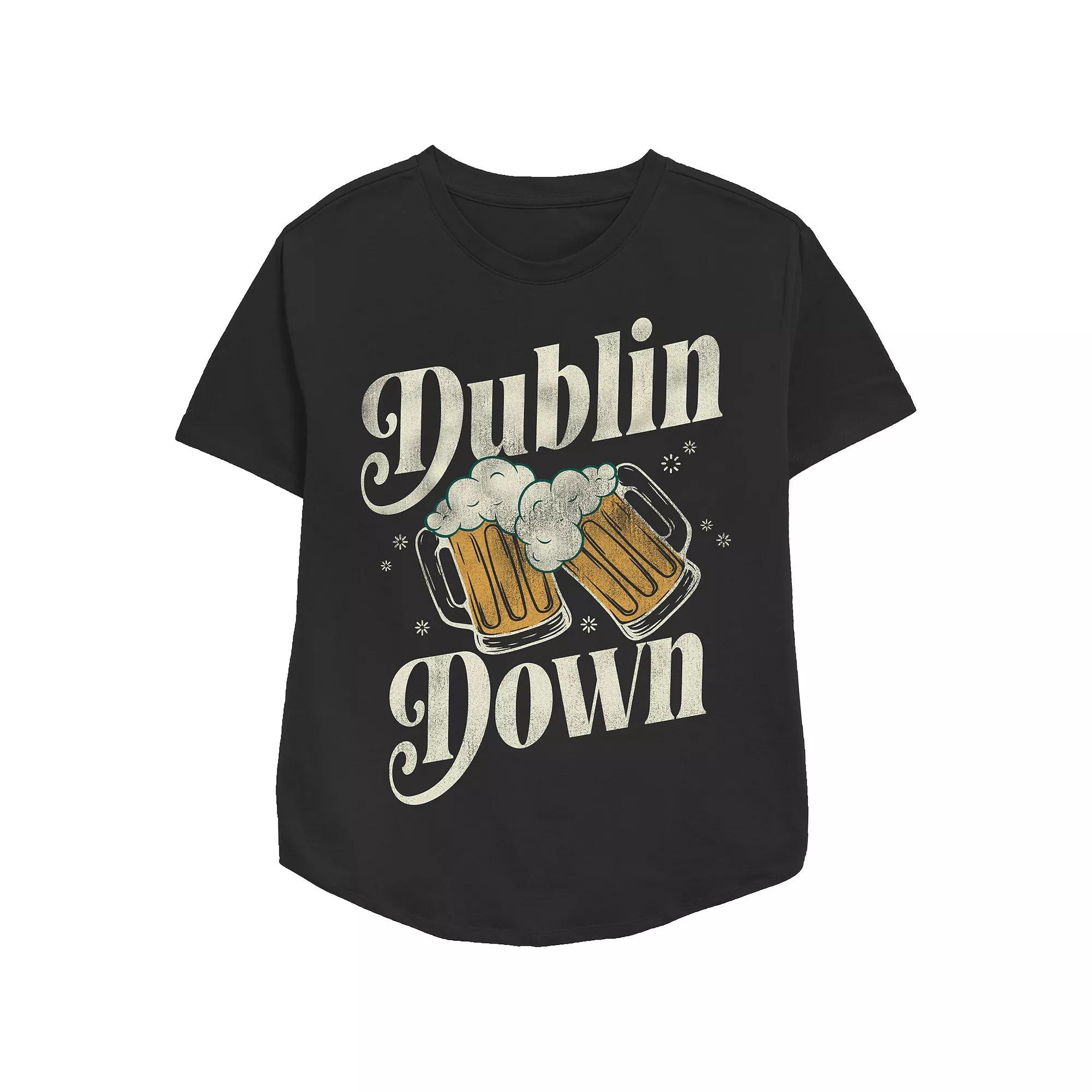 Women's Dublin Down Graphic Tee, Size: Small, Black Product Image