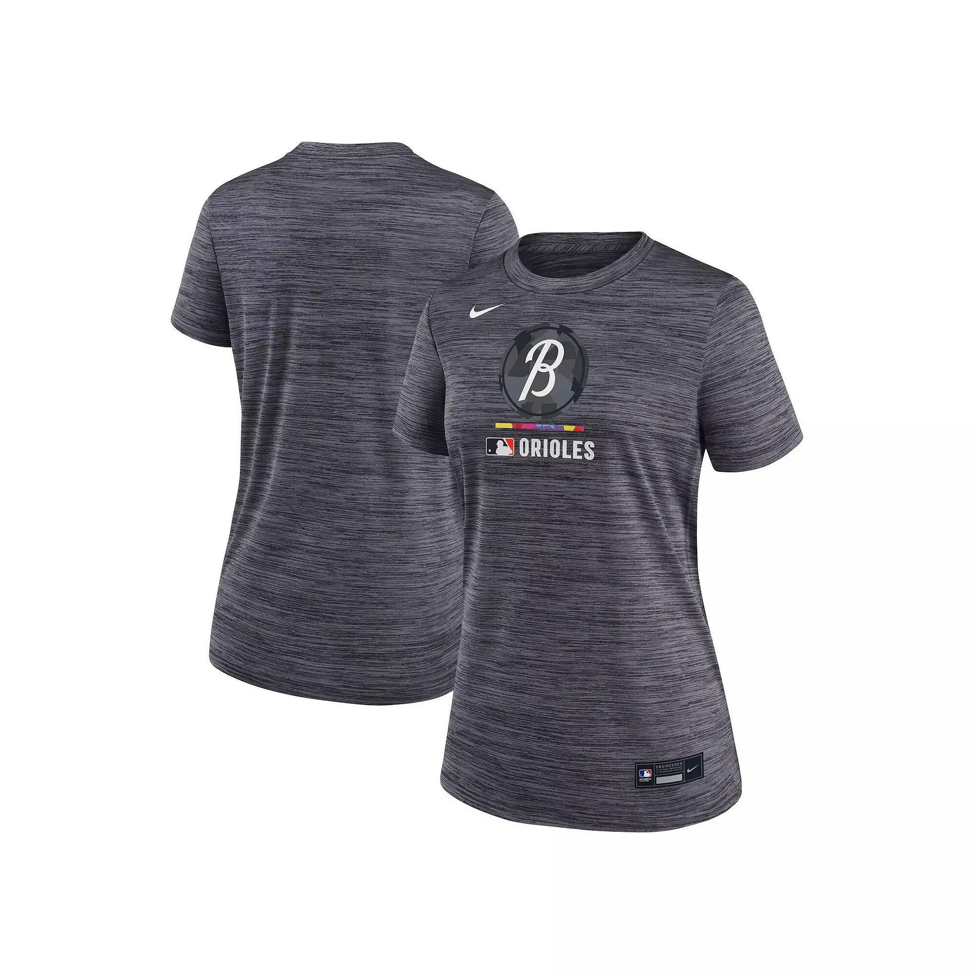 Washington Nationals Authentic Collection Velocity Nike Womens Dri-FIT MLB T-Shirt | 03EY62QWTL-WLZ Product Image