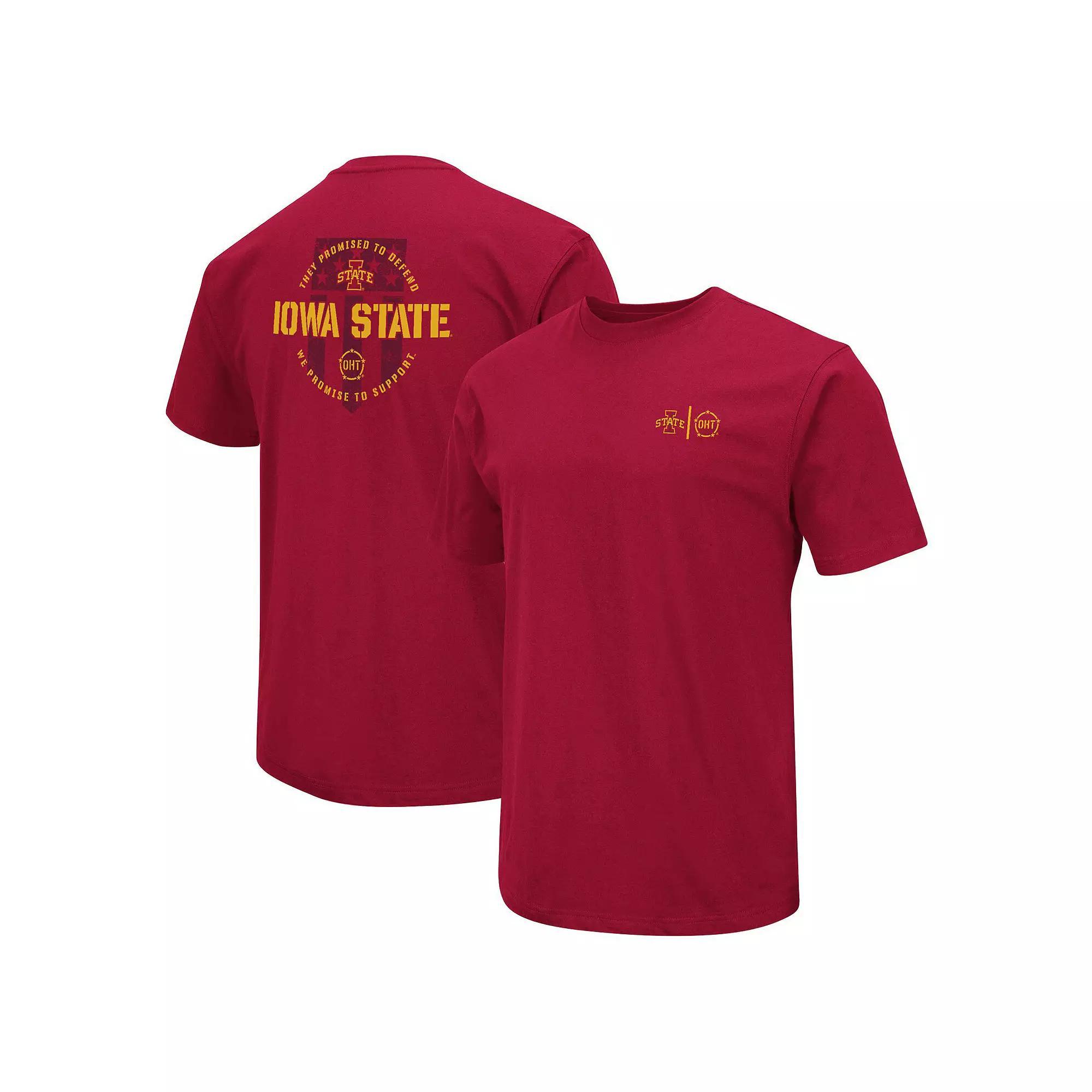 Men's Colosseum Cardinal Iowa State Cyclones OHT Military Appreciation T-Shirt, Size: Large, Red Product Image