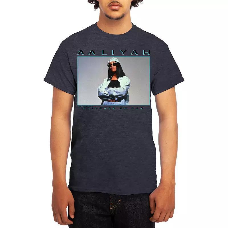 Mens Aaliyah Tee Grey Light Blue Product Image