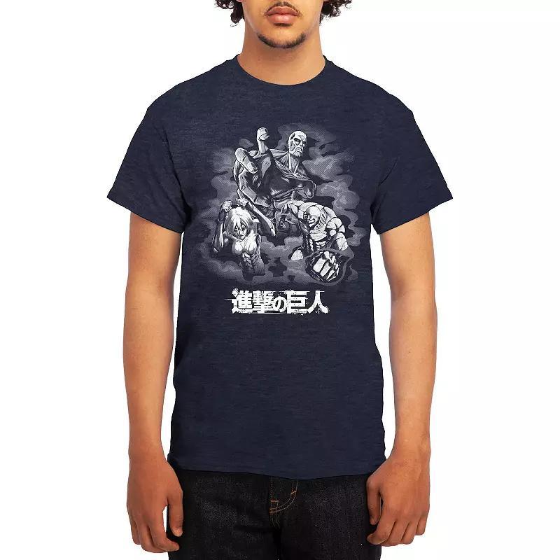 Men's Attack on Titan Standing Pile Tee, Size: XXL, Royal Blue Product Image