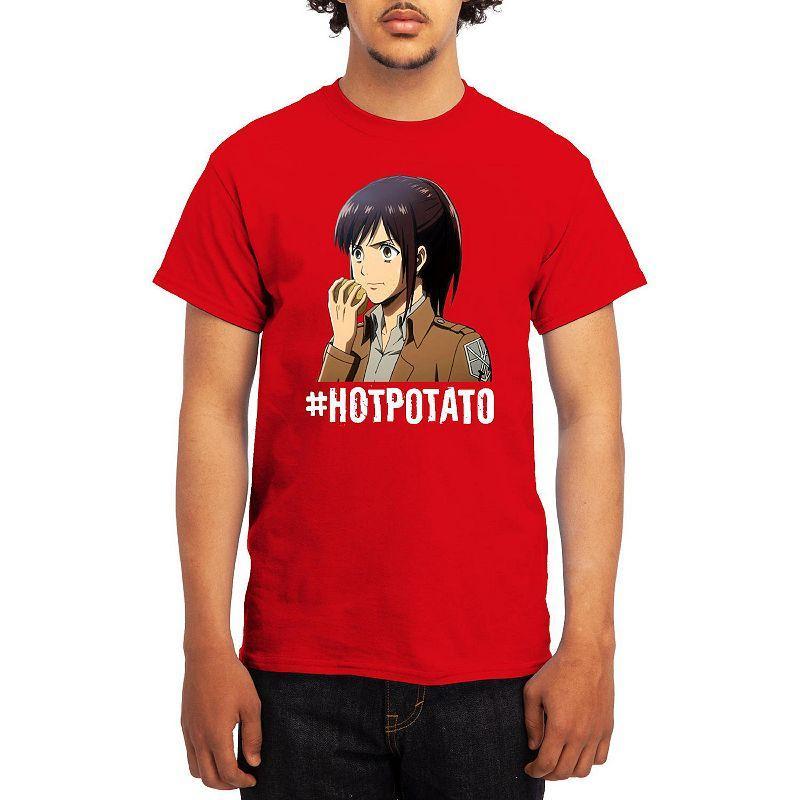 Men's Attack on Titan Hot Potato Tee, Size: XL, Green Product Image