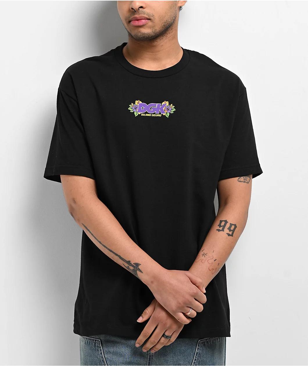 DGK Hibiscus Heat Black T-Shirt Product Image