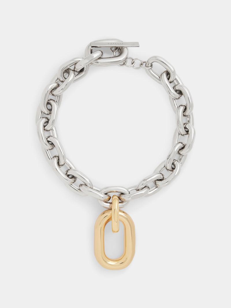 SILVER/GOLD XL LINK NECKLACE Product Image