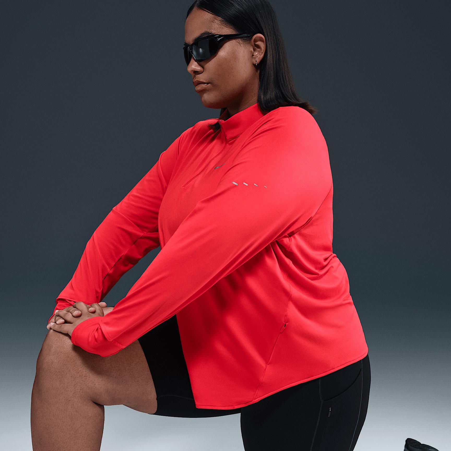 Nike Womens Swift Dri-FIT UV 1/4-Zip Running Top (Plus Size) | HQ0501-010 Product Image