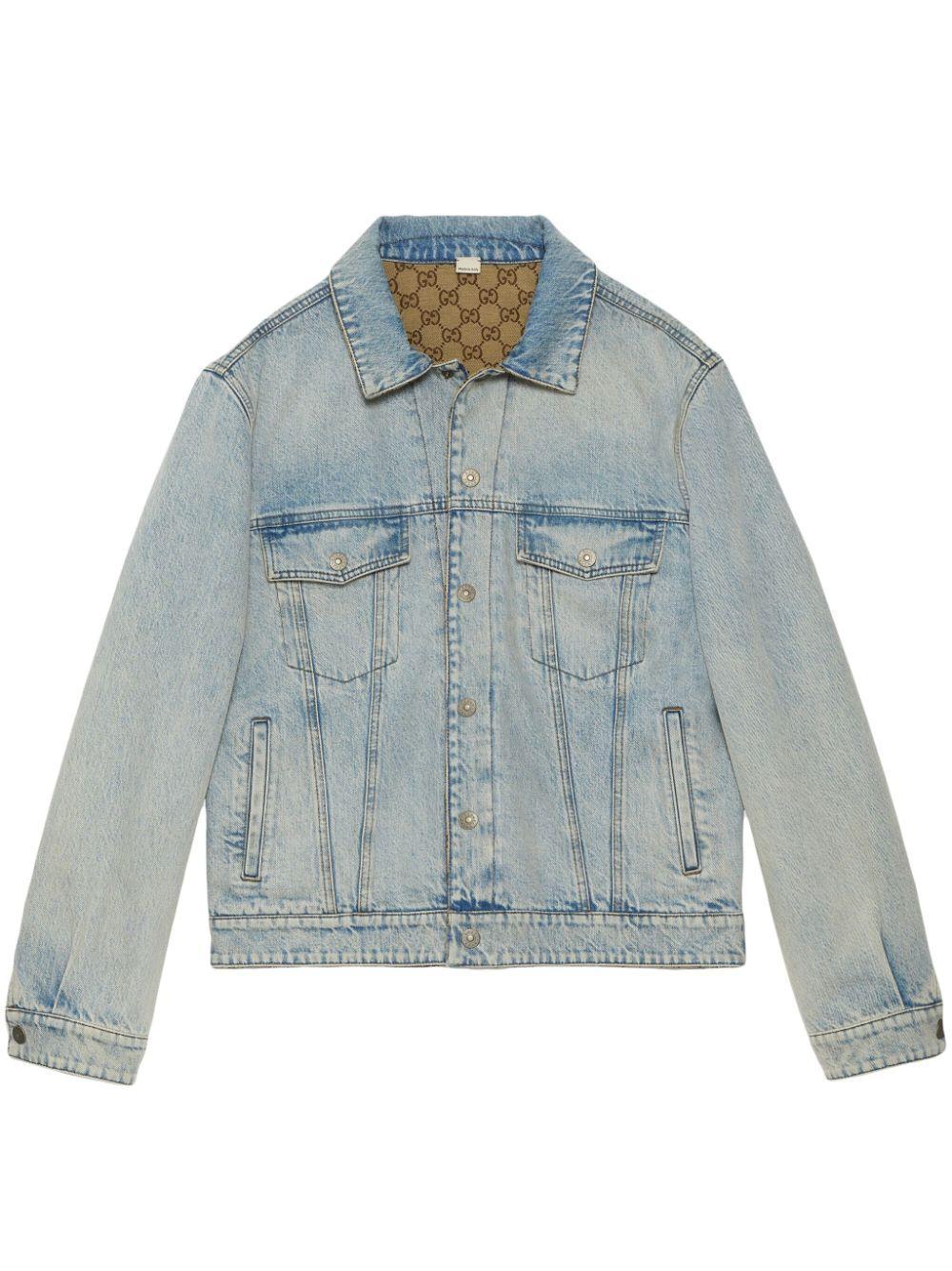 GUCCI Reversible Denim Jacket In Blue Product Image