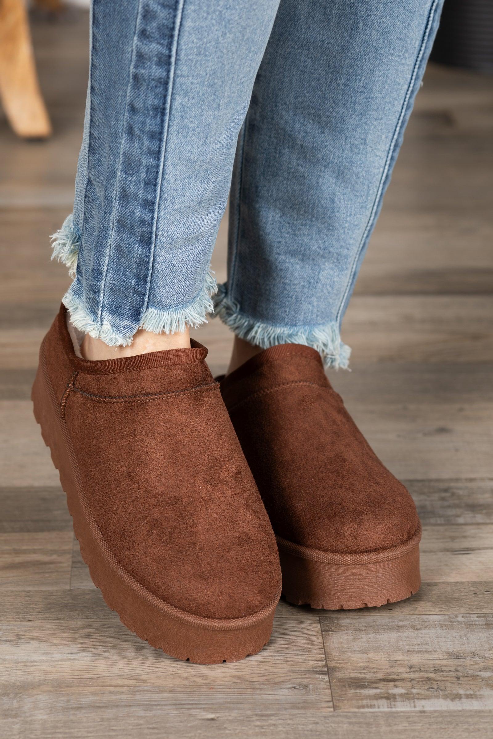 Mini Ankle Platform Fur Slip Ons Product Image