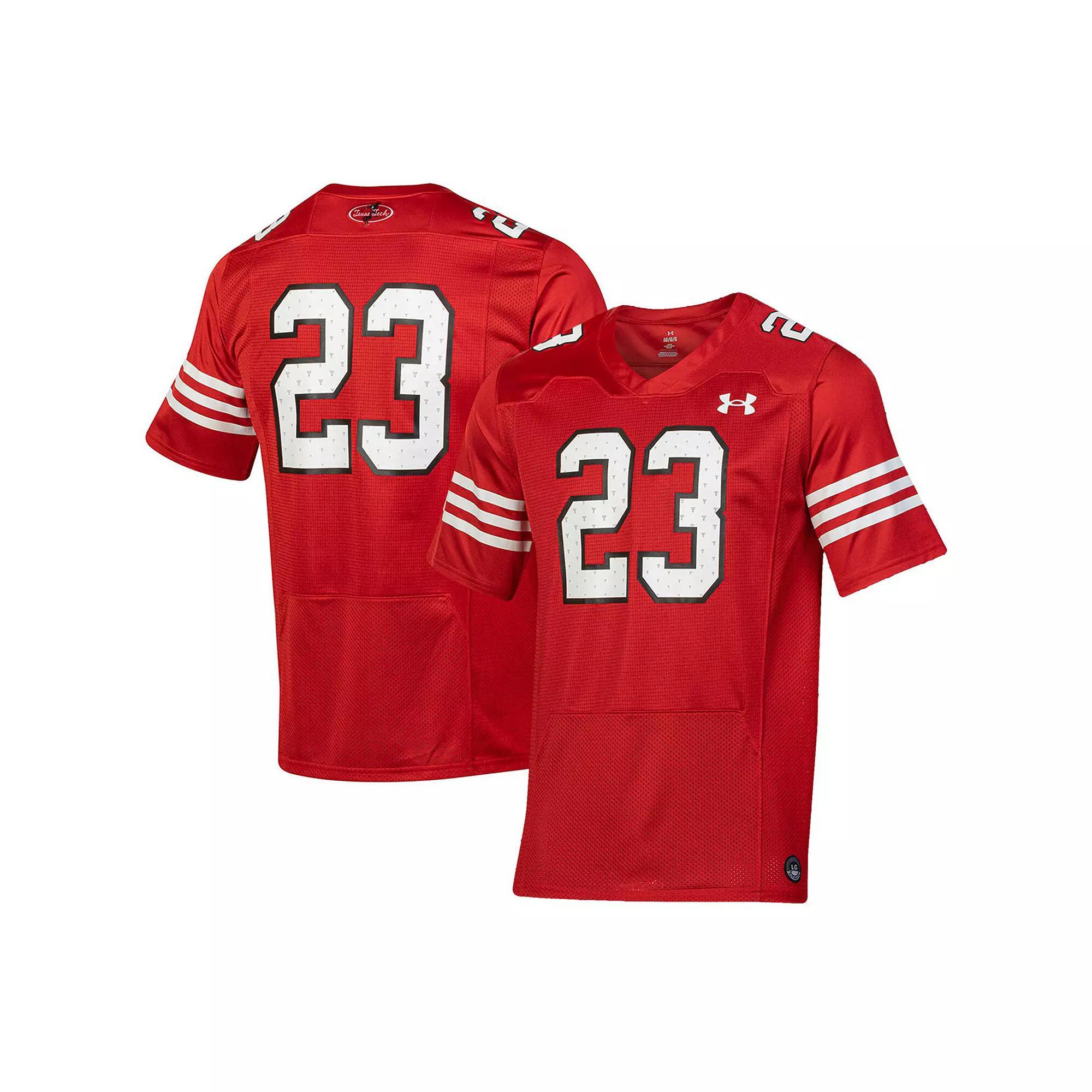 Men's Under Armour #23 Red Texas Tech Red Raiders Throwback Replica Jersey, Size: Small Product Image