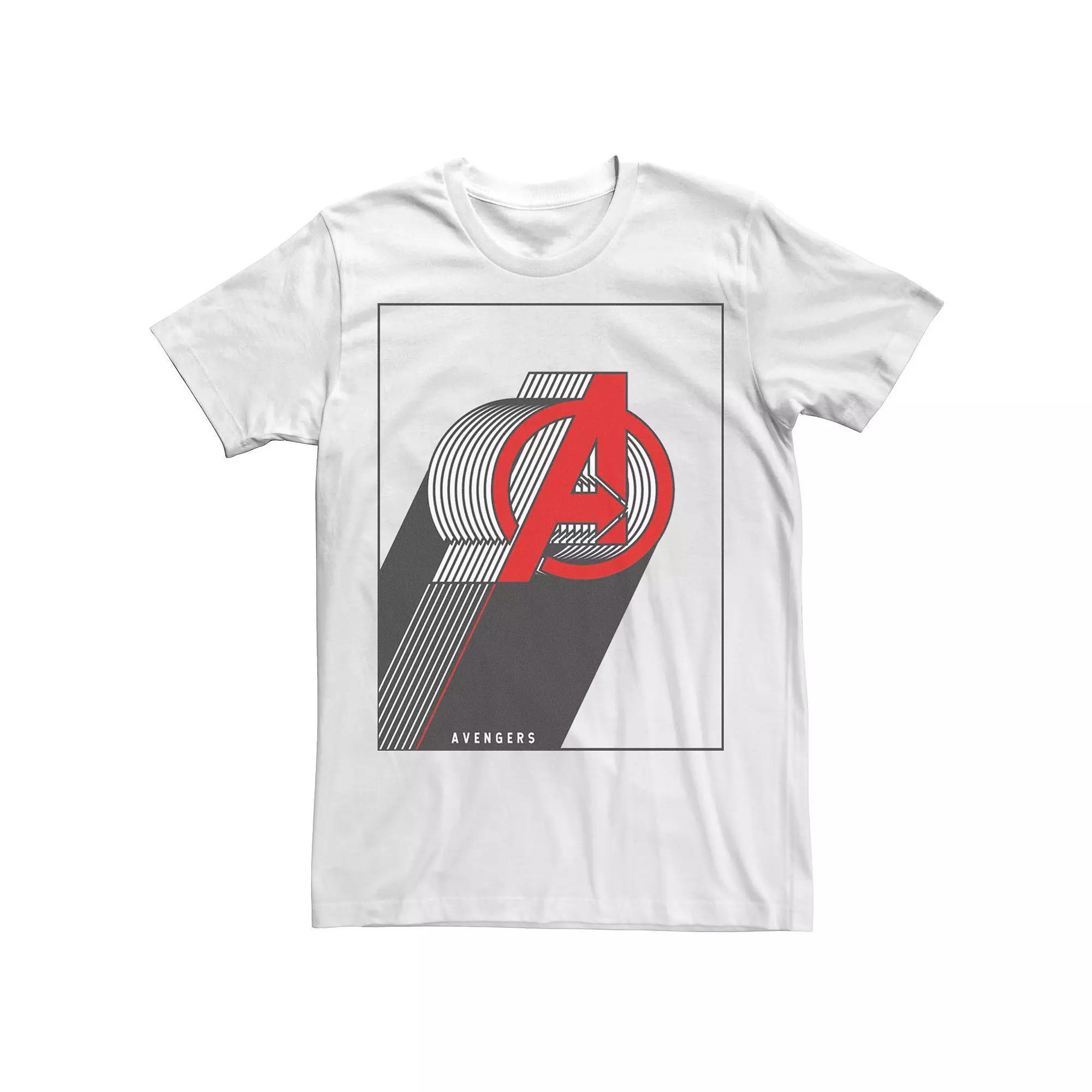 Men's Marvel Avengers Stacked Lines Logo Tee,  Product Image