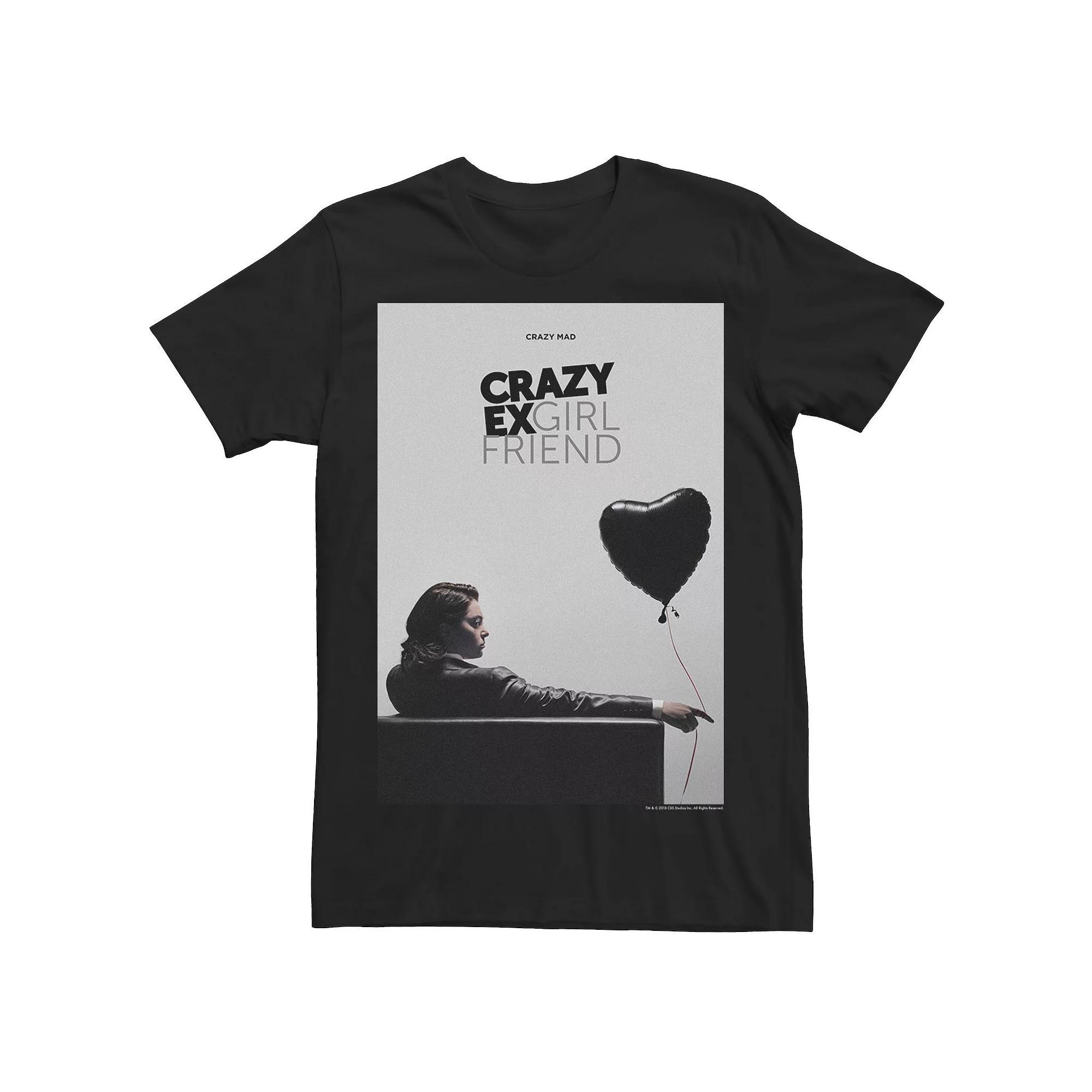 Men's Crazy Ex Girlfriend Black Balloon Poster Tee, Size: 3XL Product Image