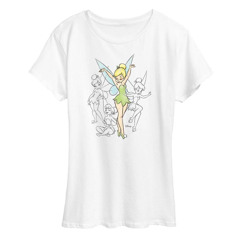Disney's Tinker Women's Bell Sketches Graphic Tee, Girl's,  Product Image