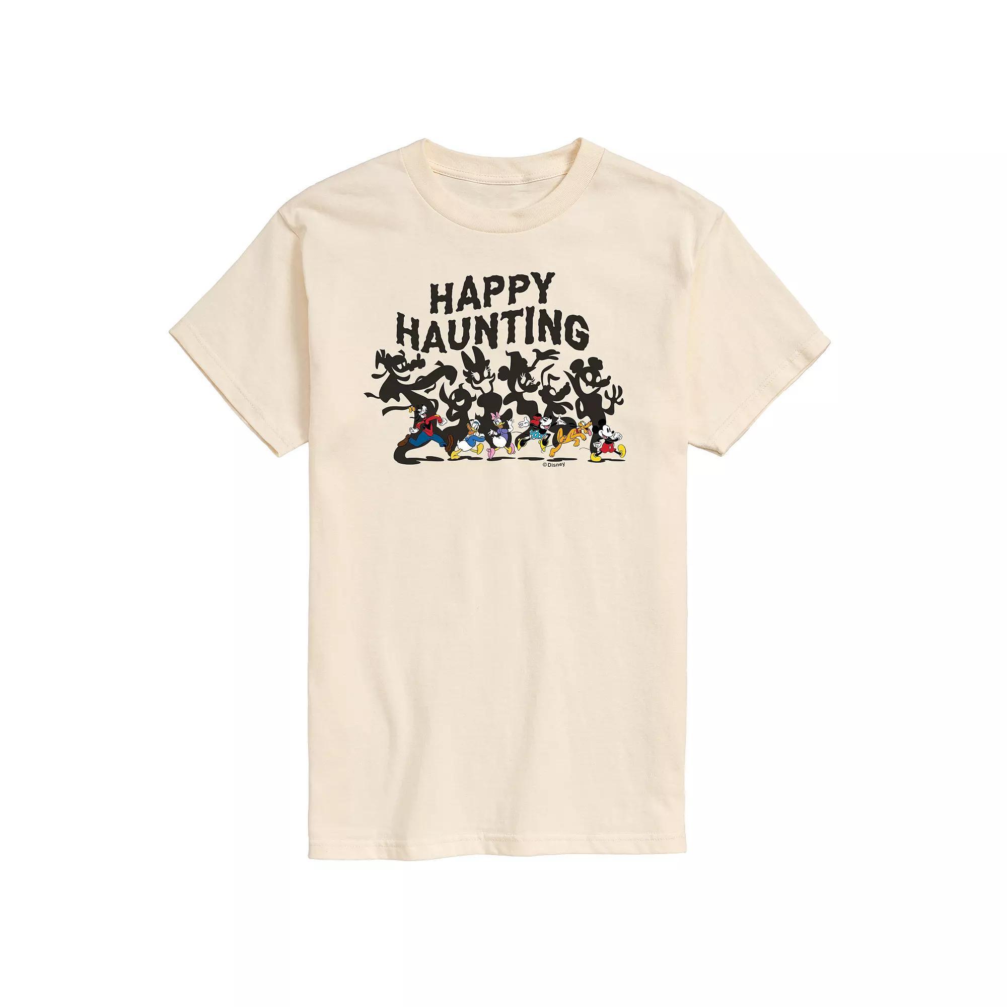 Disney's Mickey Mouse & Friends Men's Happy Haunting Graphic Tee, Size: Small, Beige Product Image