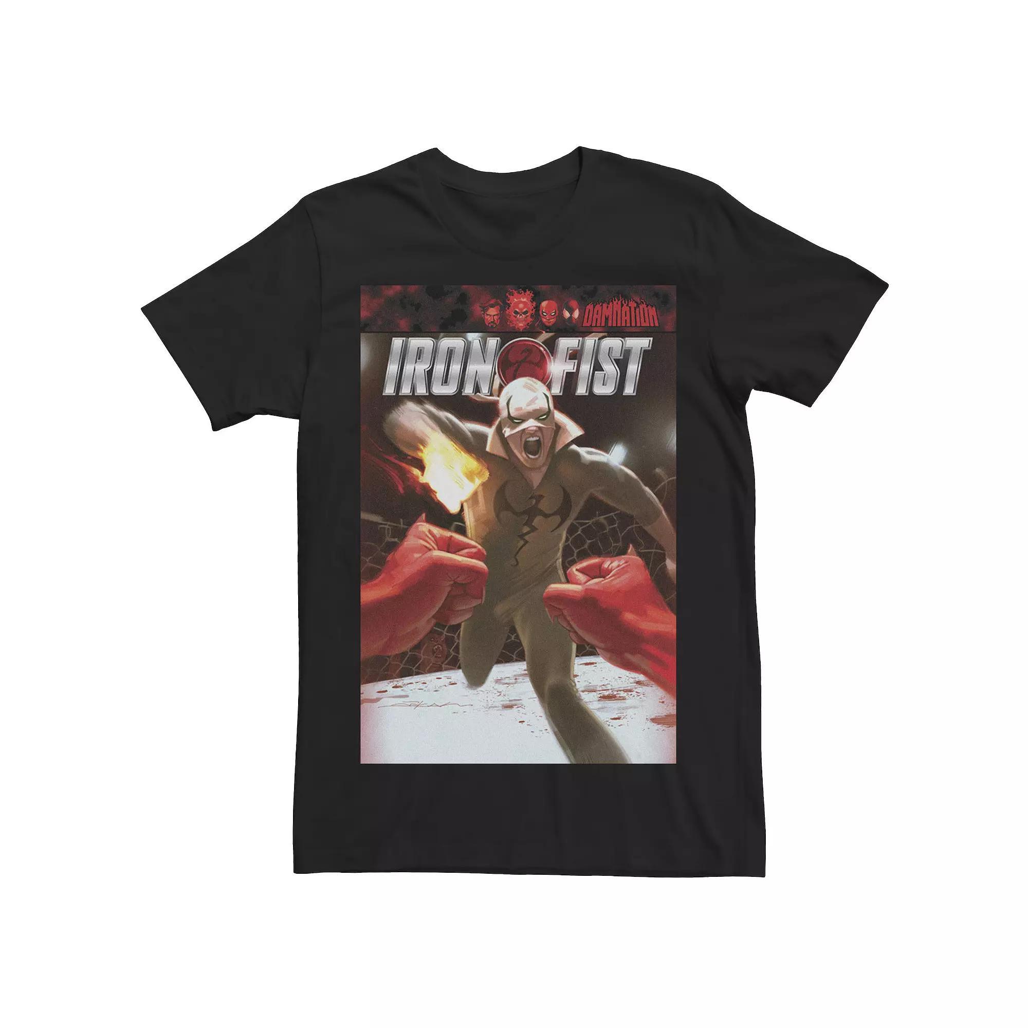 Men's Marvel Iron Fist Punch Comic Cover Tee,  Product Image
