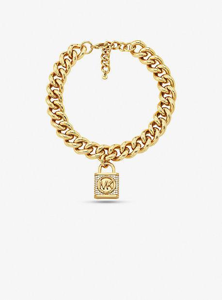 Mini Lock Pavé -Tone Chain Watch Product Image