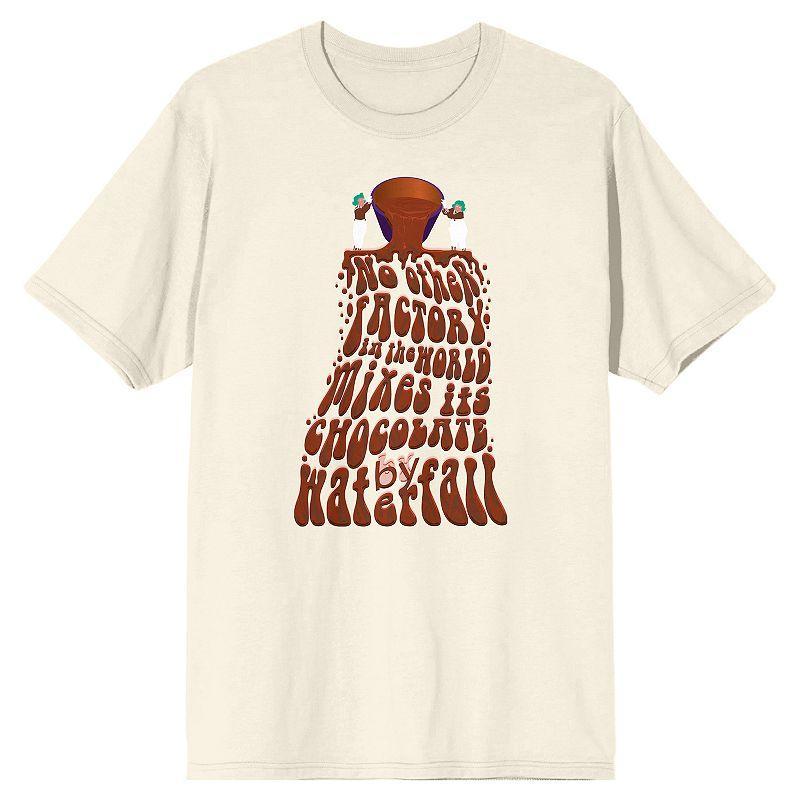 Men's Willy Wonka Waterfall Tee, Size: Medium, White Product Image