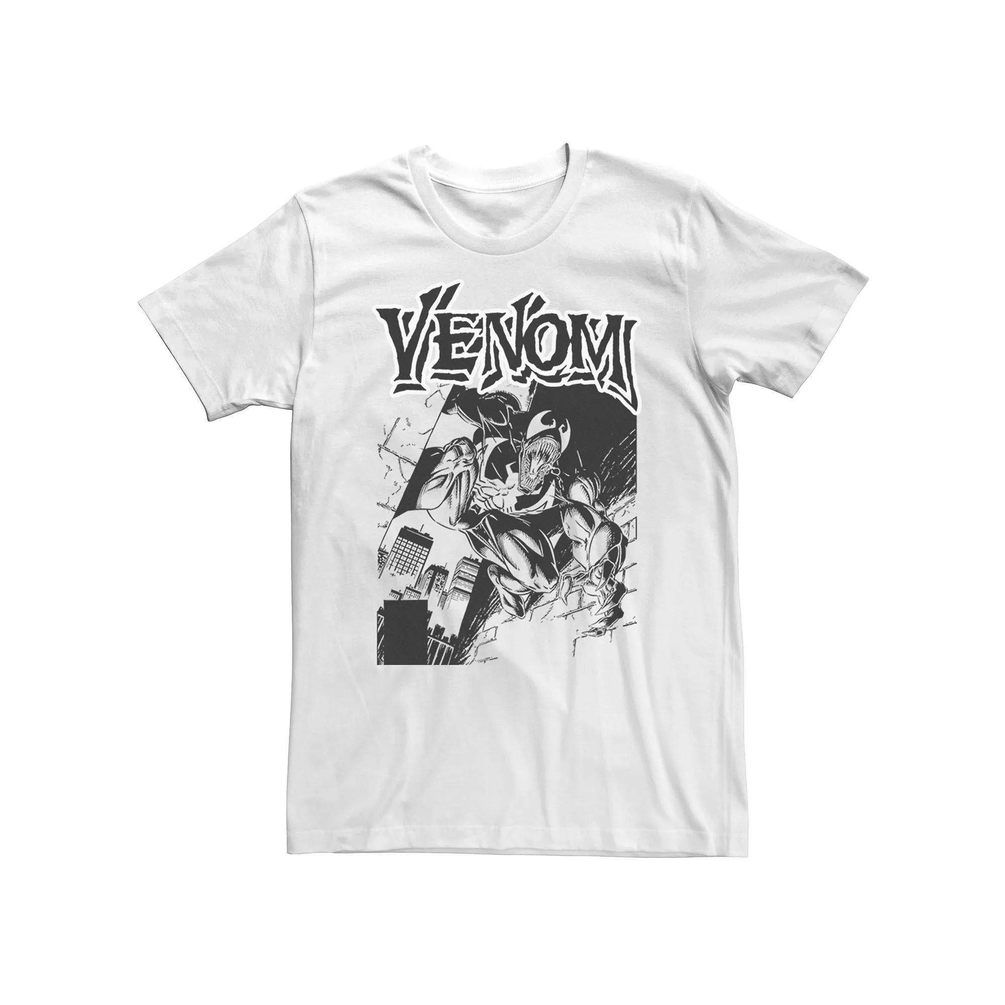 Big & Tall Marvel Venom Street Cover Comic Illustration Tee, Men's, Size: 3XL, White Product Image