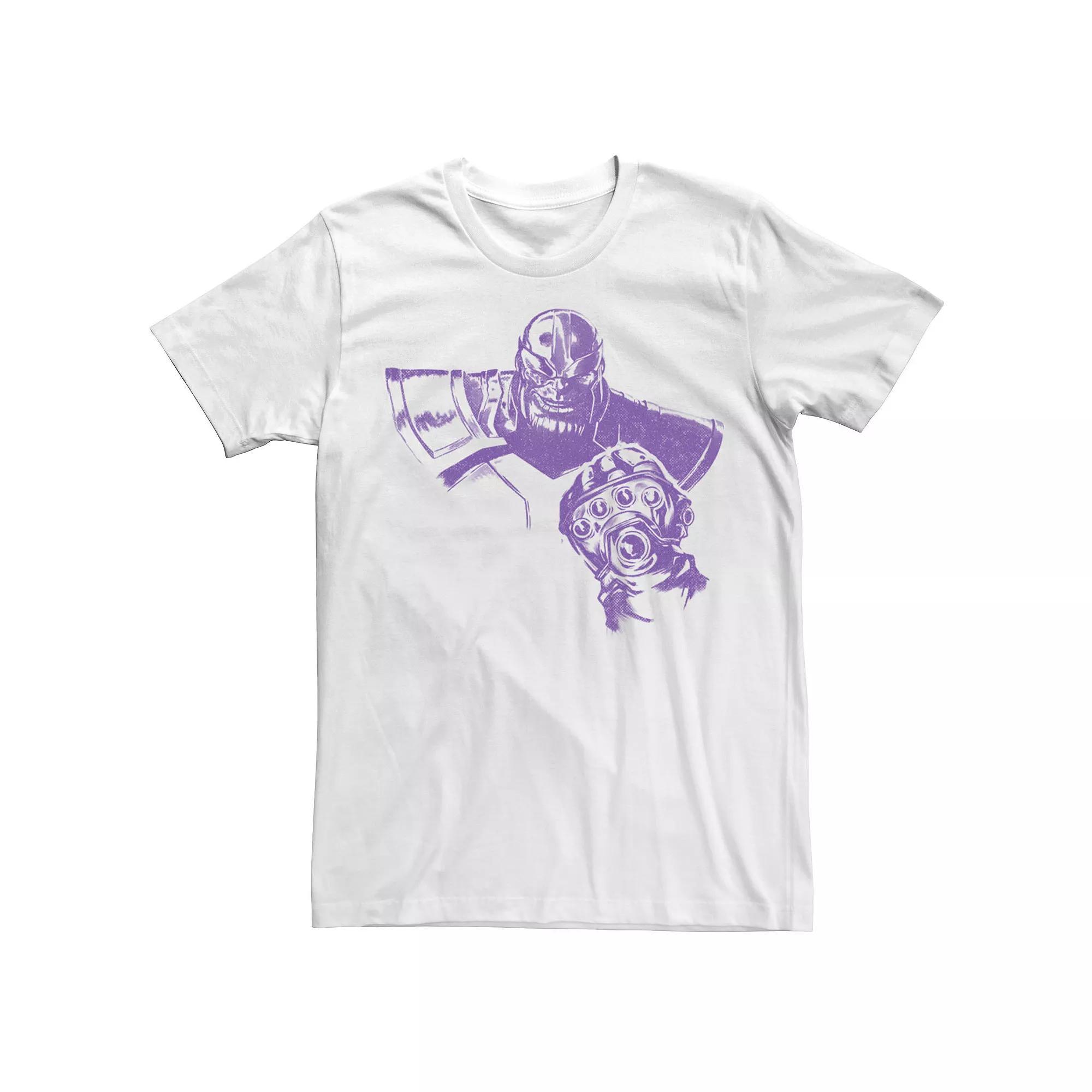 Men's Marvel Avengers Thanos Bright Purple Portrait Tee,  Product Image
