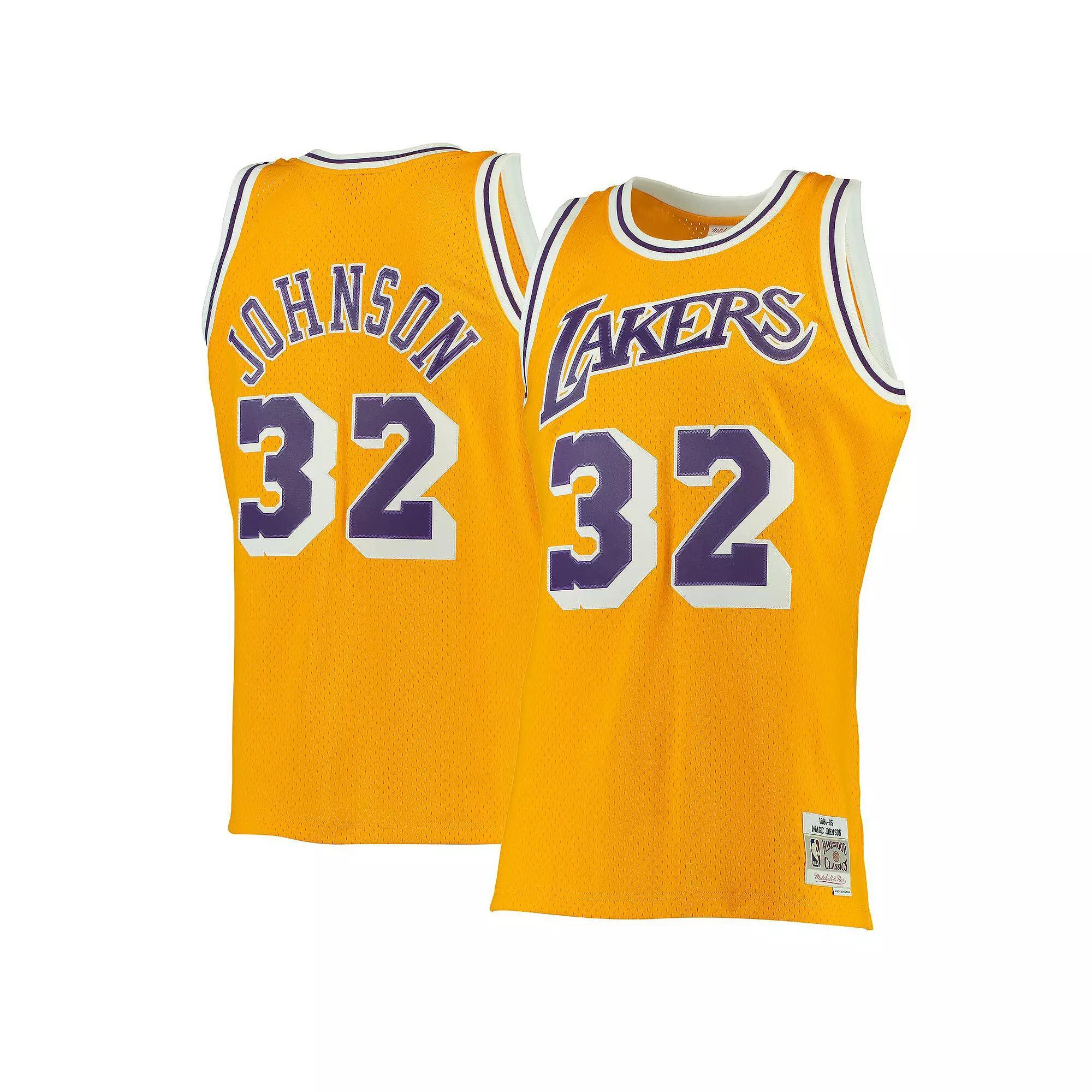 Men's Mitchell & Ness Shaquille O'Neal Gold Los Angeles Lakers Hardwood Classics 1999-00 Swingman Jersey,  Product Image