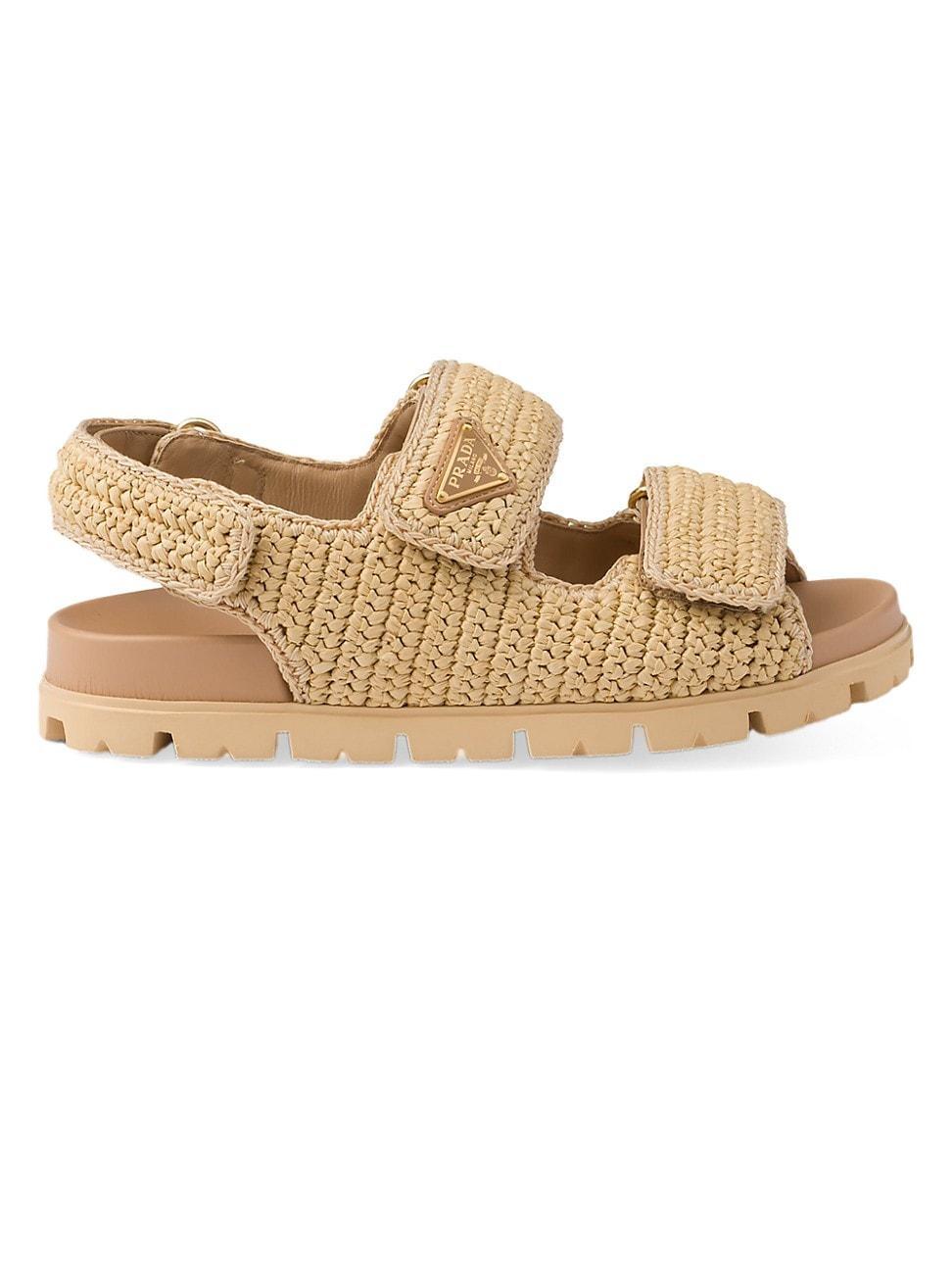 Prada Womens Crochet Sandals Product Image