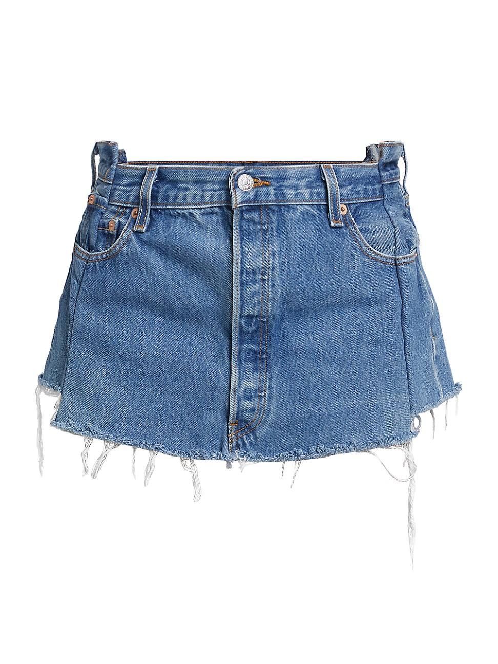 Womens Angeli Upcycled Denim Miniskirt Product Image