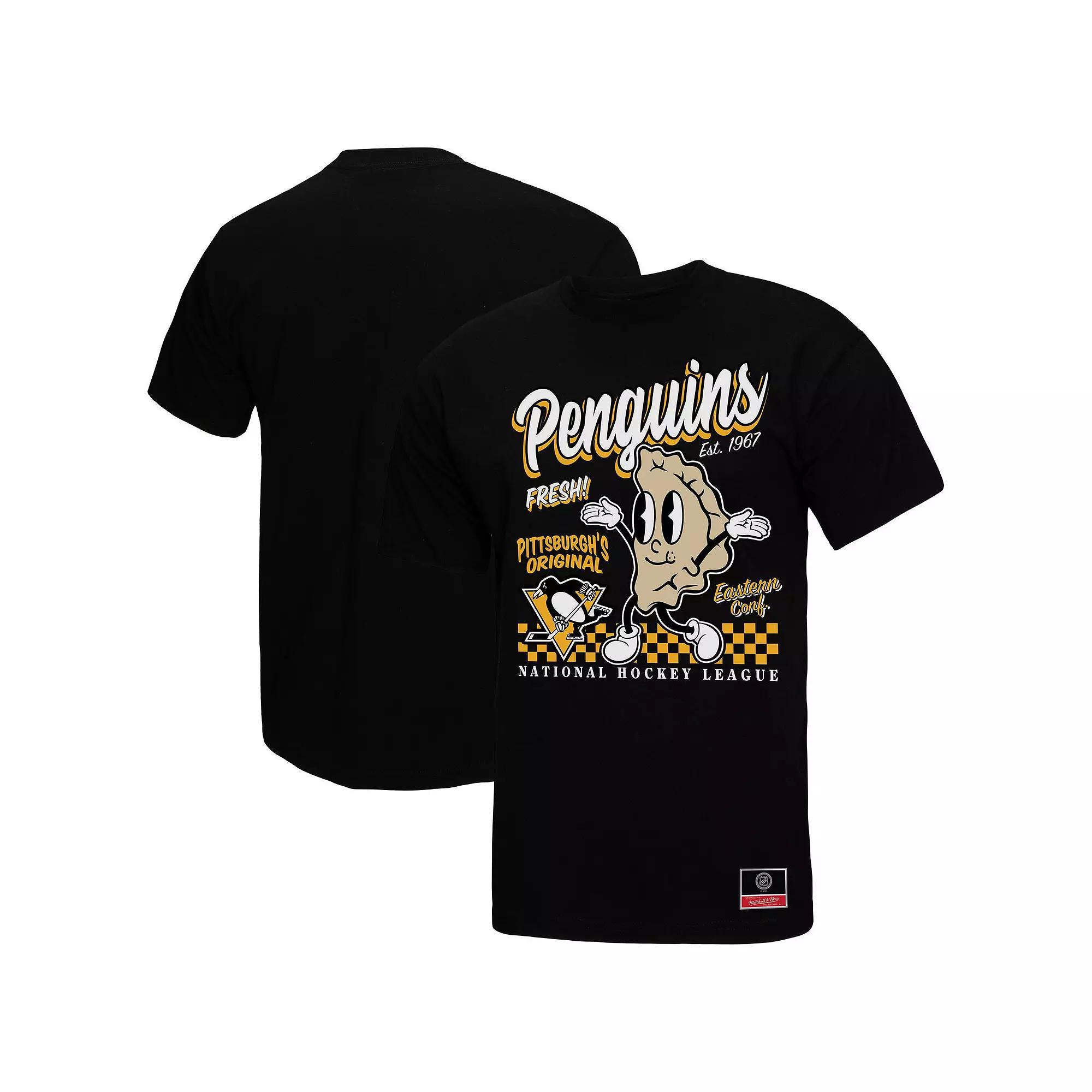 Men's Mitchell & Ness Black Pittsburgh Penguins Local Food T-Shirt, Size: 3XL Product Image