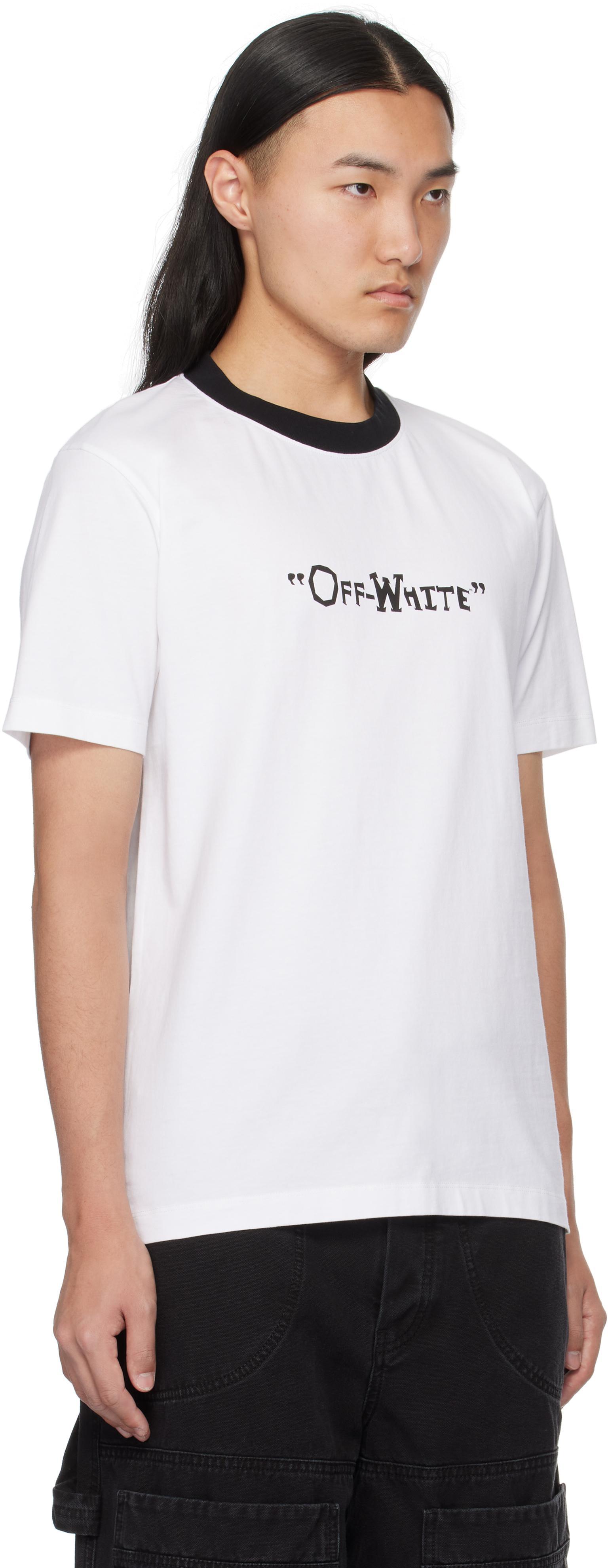 OFF-WHITE Item O-neck Short-sleeved T-shirt In White - Black Product Image