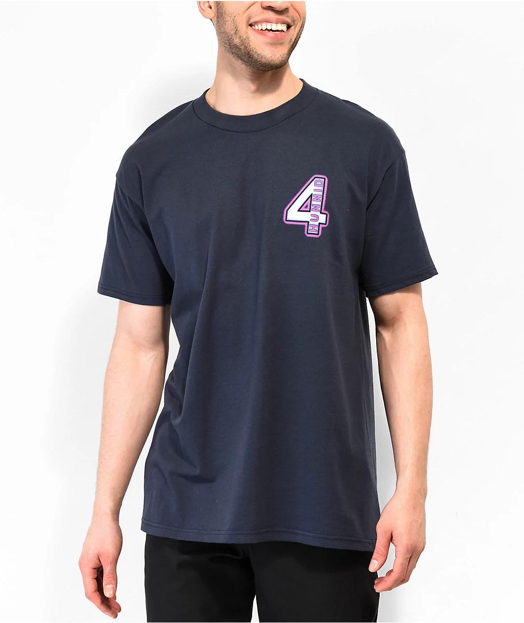 4Hunnid Good Sex Airbrush Navy T-Shirt Product Image