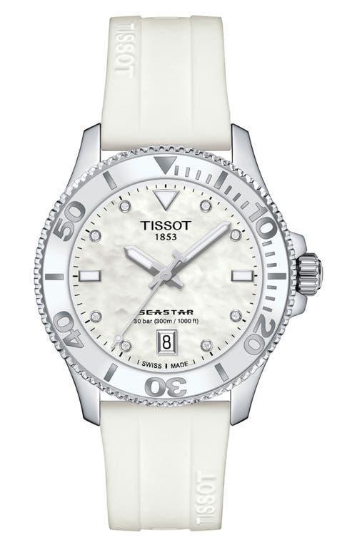 Tissot Unisex Seastar 1000 Quartz Analog Stainless Steel Silver Bracelet Watch Product Image