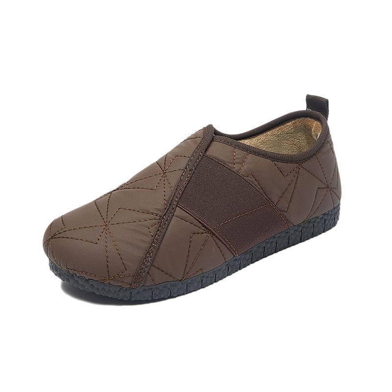 Plain Quilted Fleece-Lined Slip-Ons Product Image