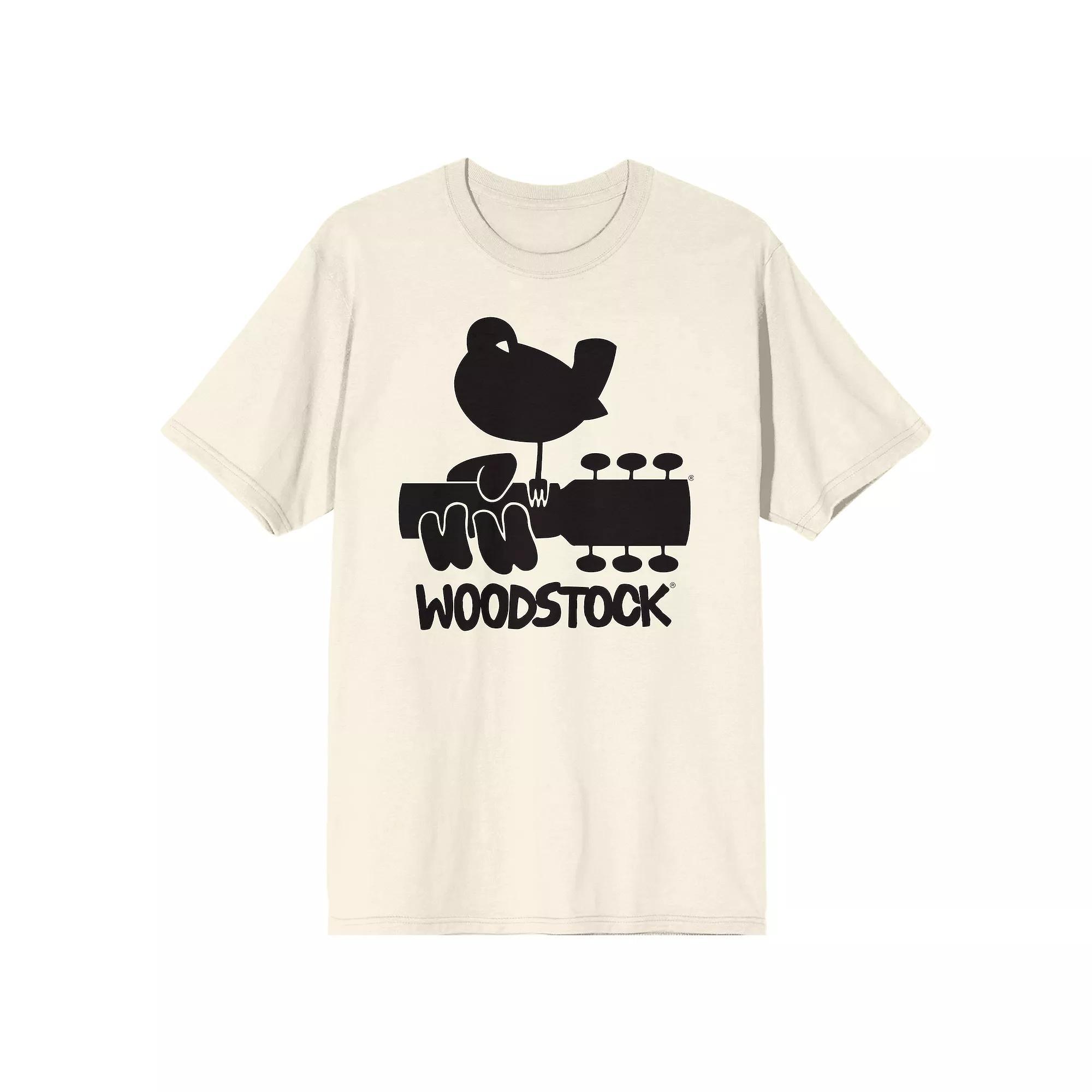 Men's Woodstock Bird On Guitar Graphic Tee,  Product Image