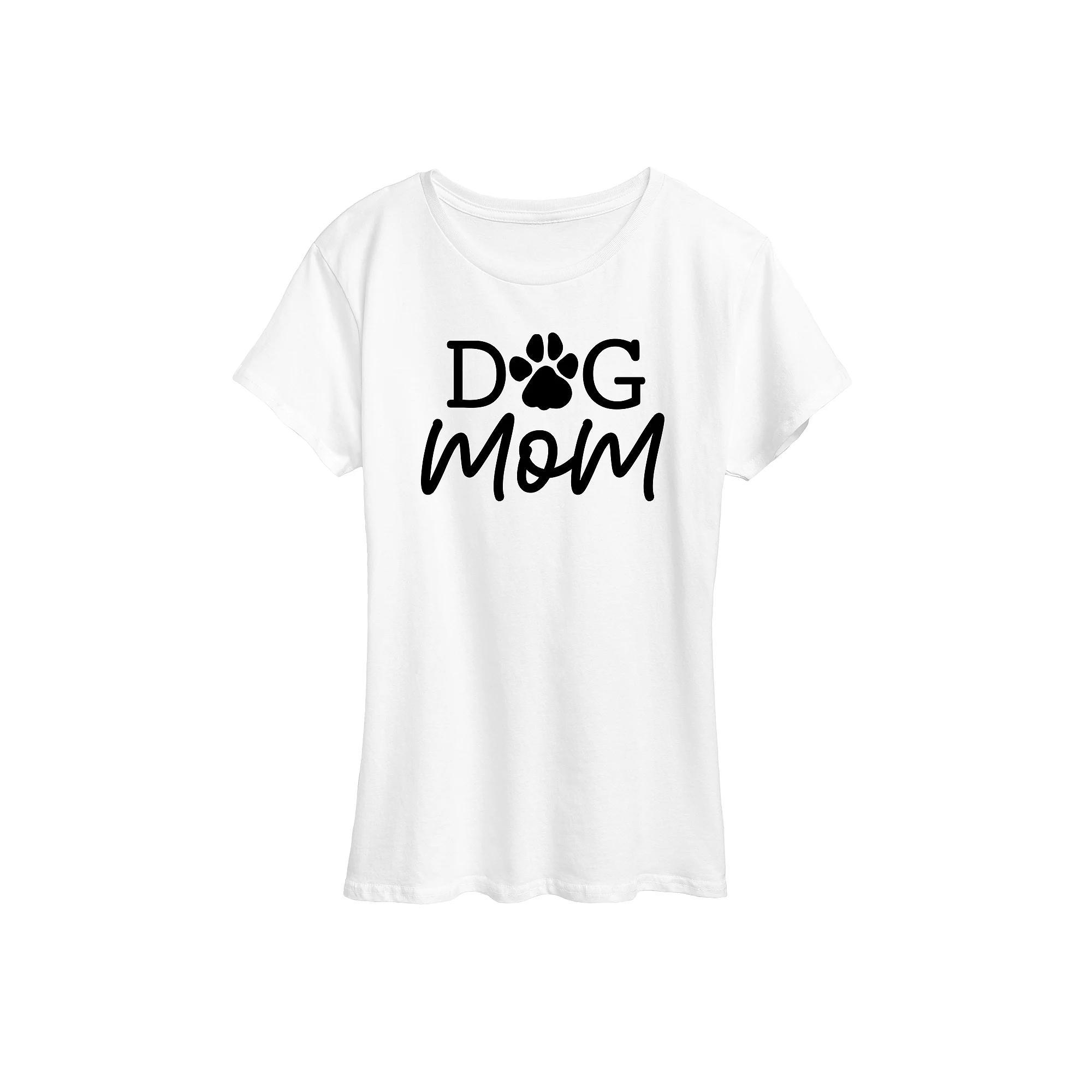 Women's Dog Mom Graphic Tee, Girl's, Size: Small, White Product Image