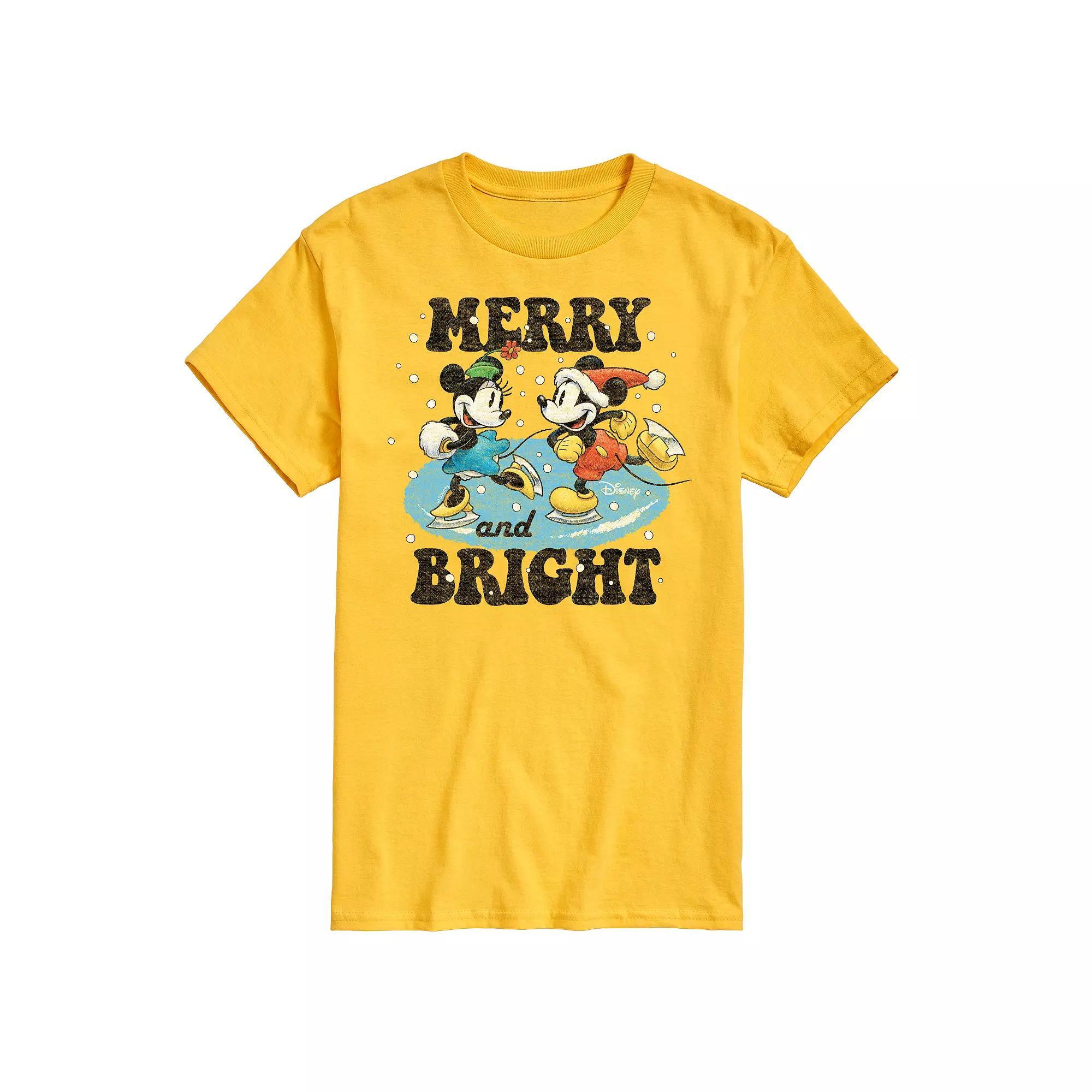 Disney's Mickey & Minnie Mouse Men's Merry And Bright Graphic Tee,  Product Image