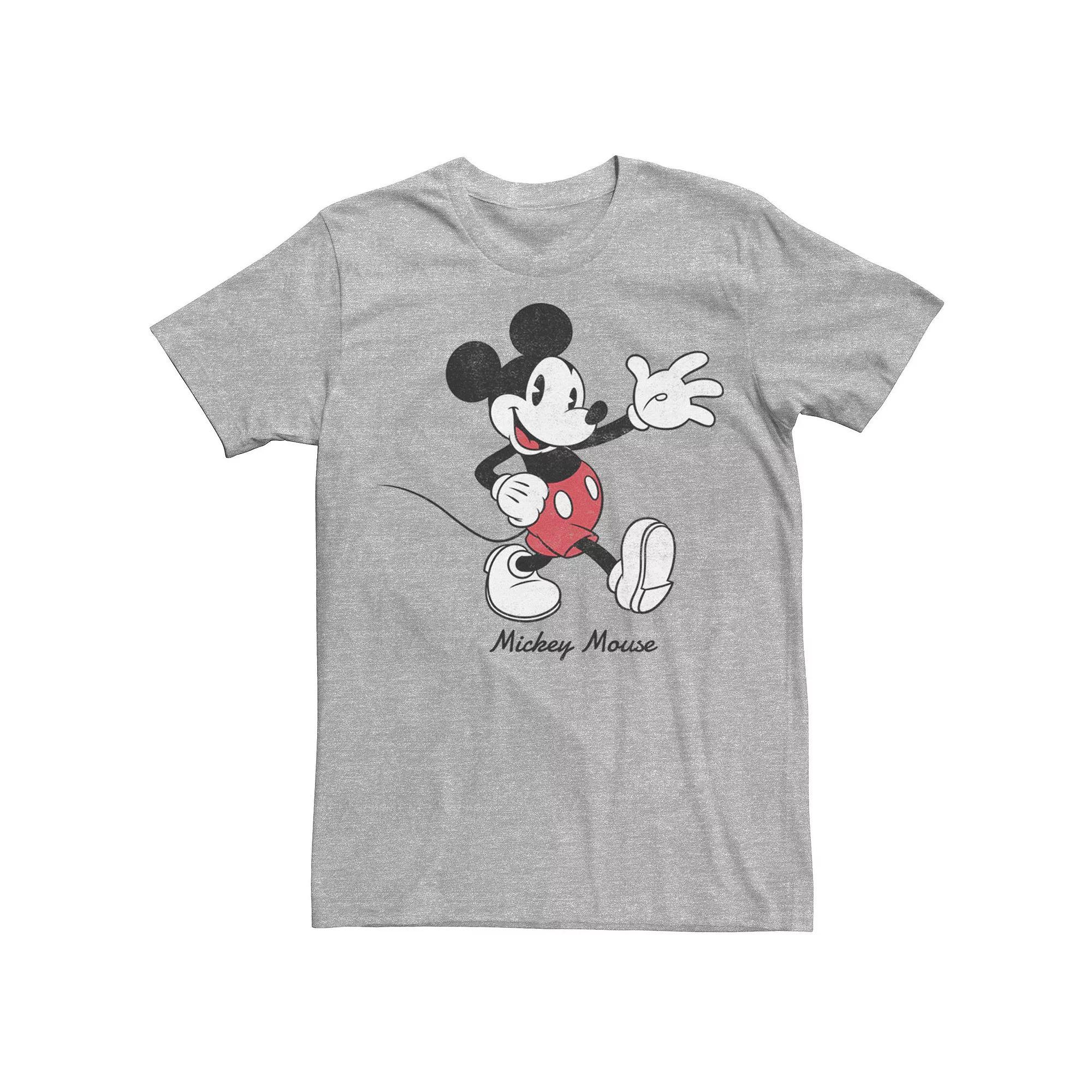 Disney&#x27;s Mickey Mouse Cursive Text Circle Logo Men&#x27;s Tee,  Product Image