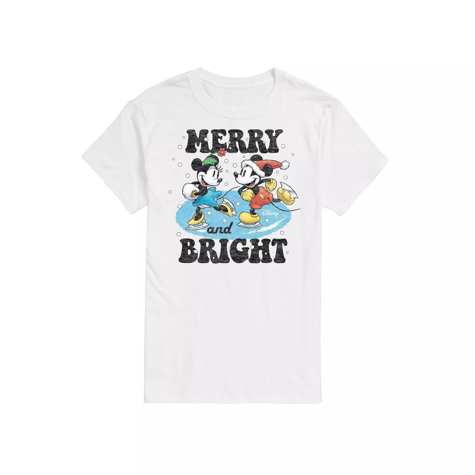 Disney's Mickey & Minnie Mouse Men's Merry And Bright Graphic Tee,  Product Image