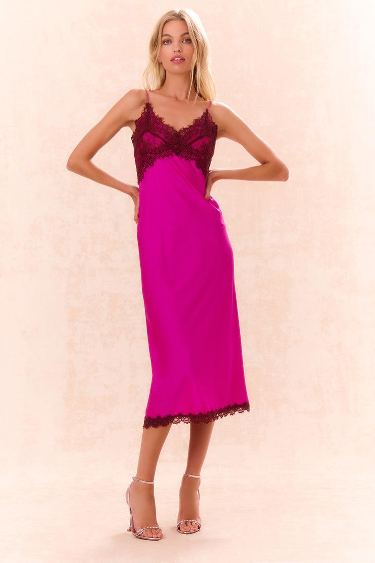 Ameliane Lace-Trimmed Slip Dress Product Image