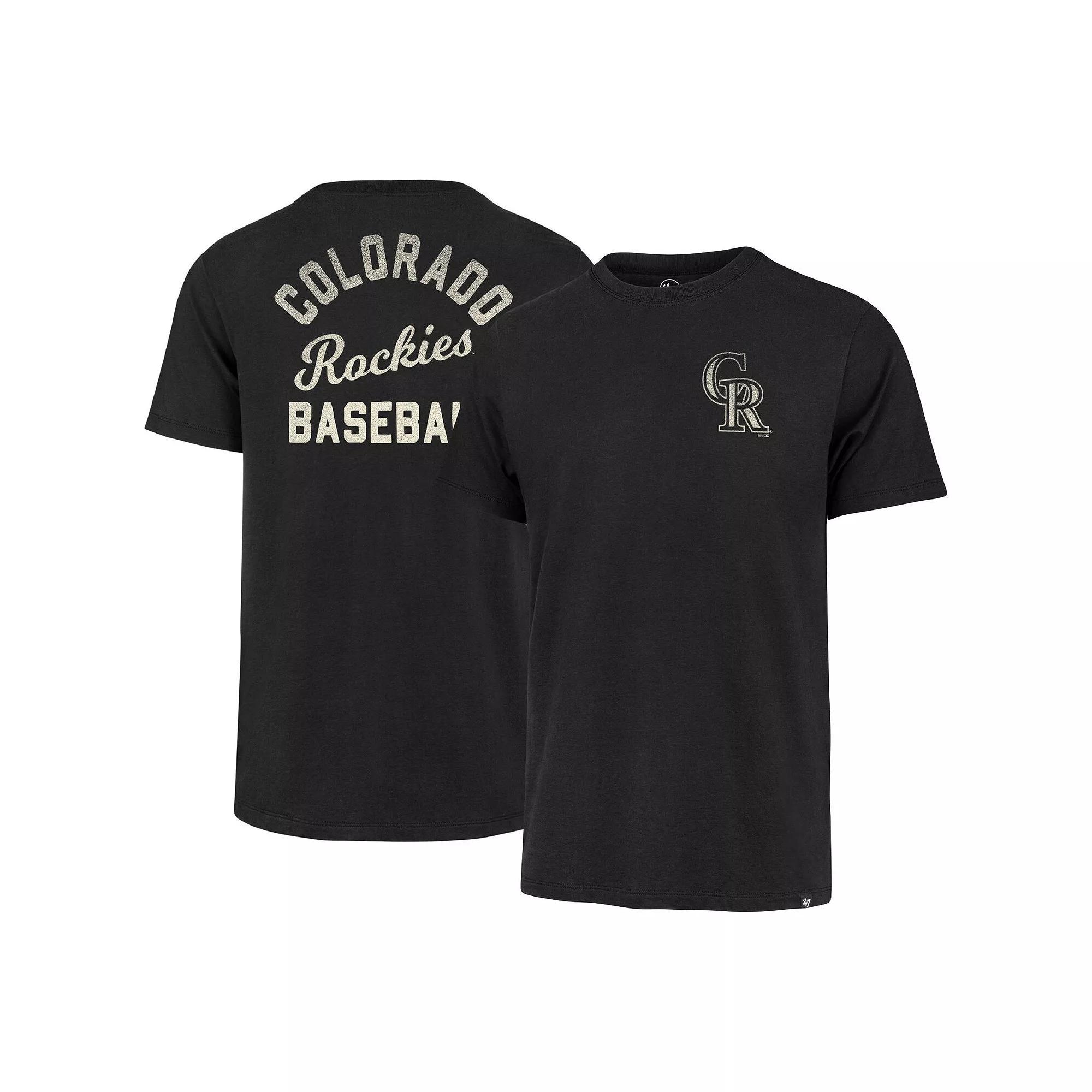 Men's '47  Black Colorado Rockies Turn Back Franklin T-Shirt, Size: Small Product Image