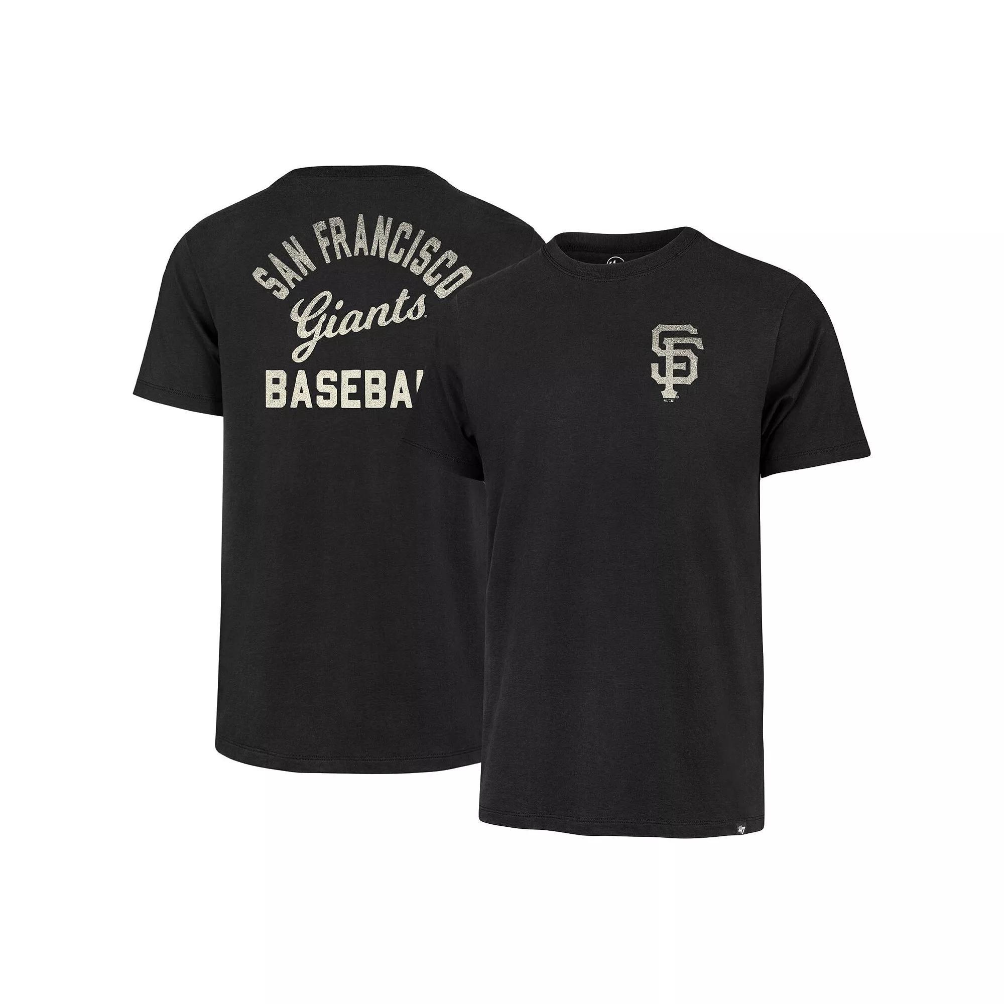 Men's '47  Black San Francisco Giants Turn Back Franklin T-Shirt, Size: Small Product Image