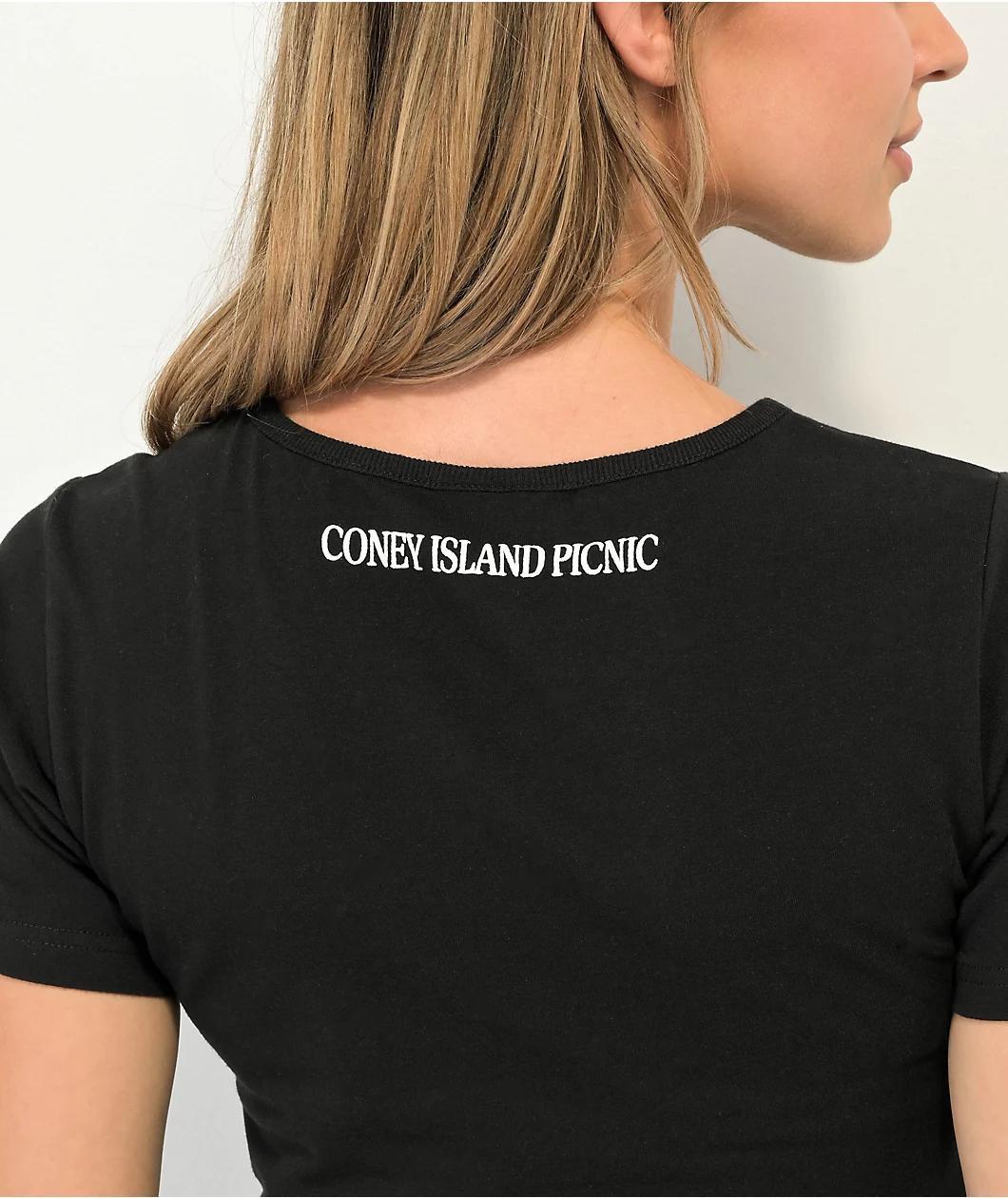 Coney Island Picnic Avant Gardening Black Crop T-Shirt Product Image